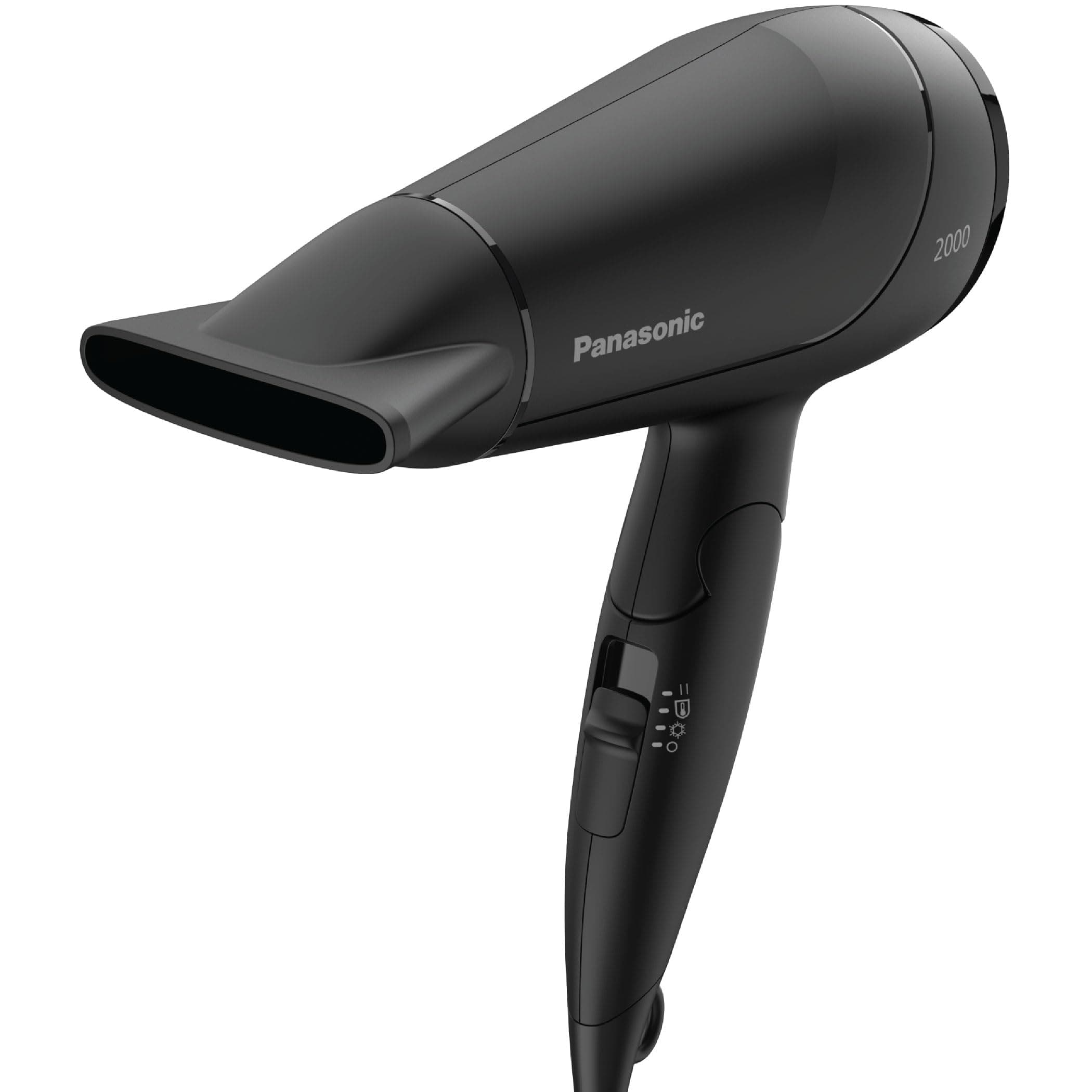 Panasonic Hair Dryer with Heat Protection Mode, Powerful Fast Drying & Smooth Finish, 2000W, Cool Shot, Styling Nozzle, Foldable Handle, Blow Dryer, Hair Blower, EH-ND65, Black