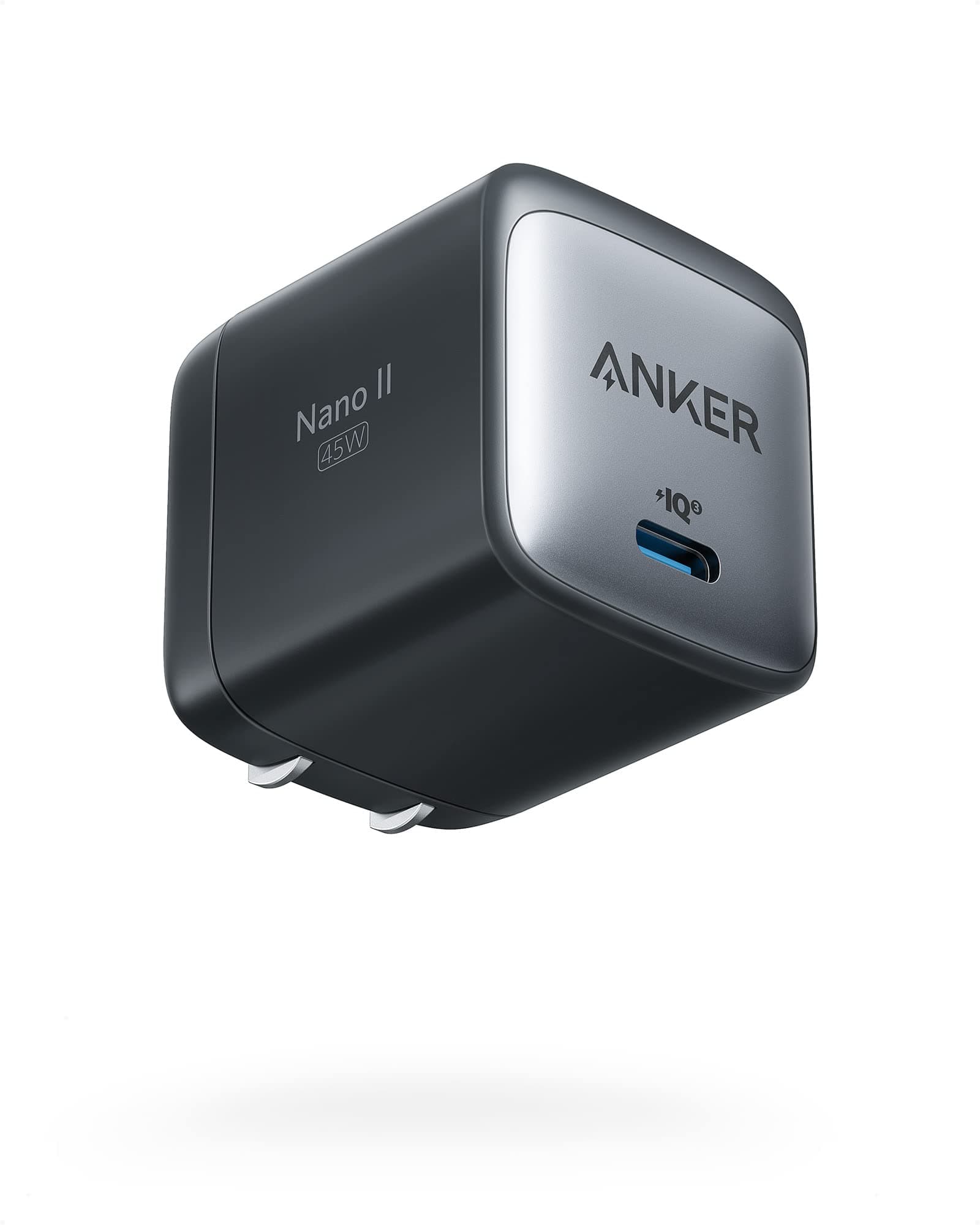 Anker USB C Charger, 713 (Nano II 45W), GaN II PPS Fast Compact Foldable Charger for MacBook Pro 13, Galaxy S22/S22+/S22 Ultra/S21, Note 20/10, iPhone 13/Pro/Pro Max, Steam Deck, and More