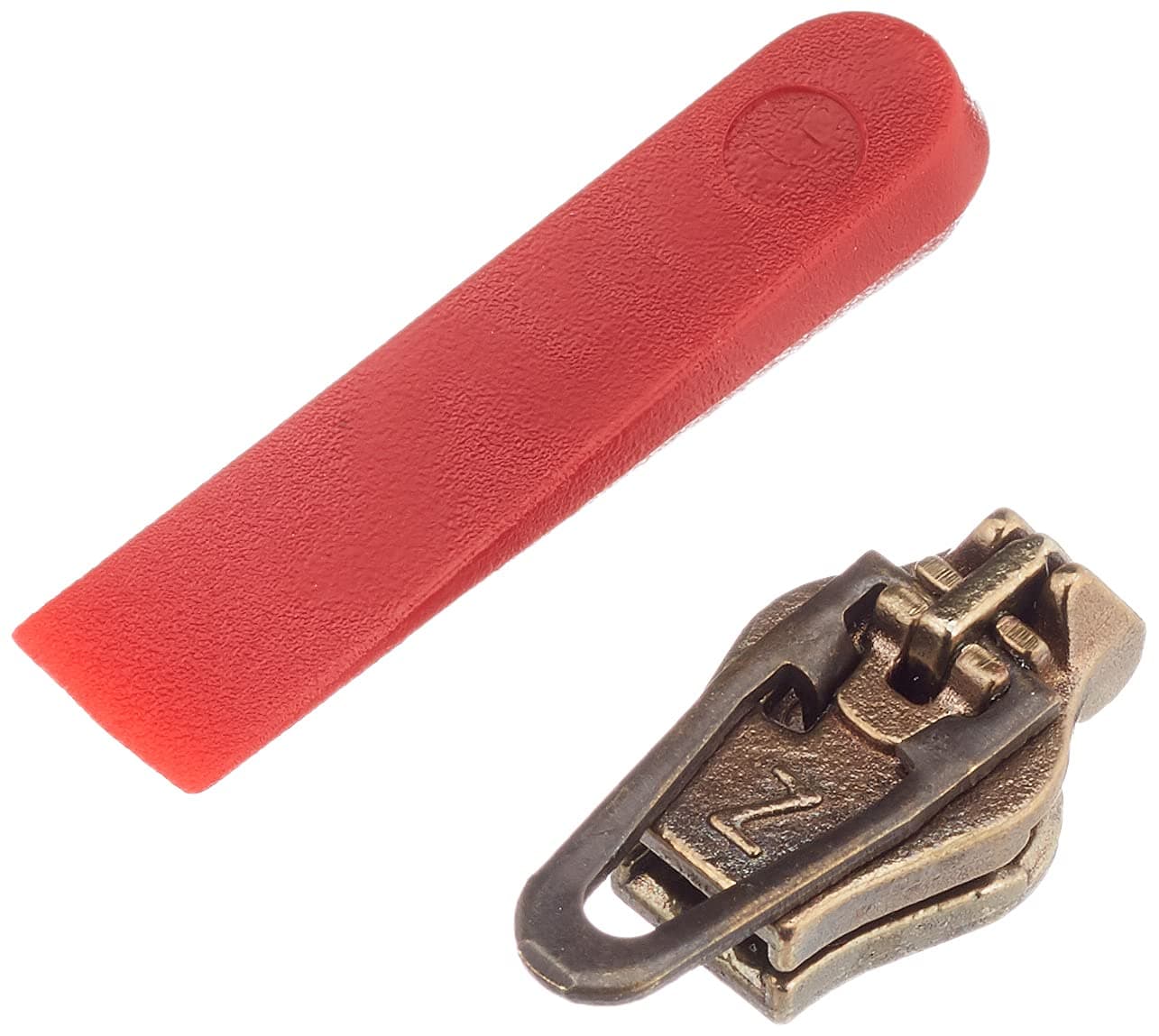 ZlideOn Clip-On Zip Slider 3A - Aged Bronze Colour for Metal Zips (4.55-4.90 mm)