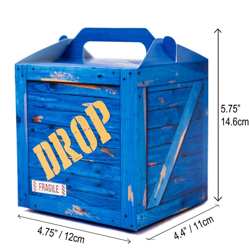 Glittery Garden Paper Game Party Military Supply Loot Drop Box Party Favors-24-Pack. Great As Battle Royale Decoration And Gift Bags, Gaming-Themed Birthday Activities And Party Supplies,Blue