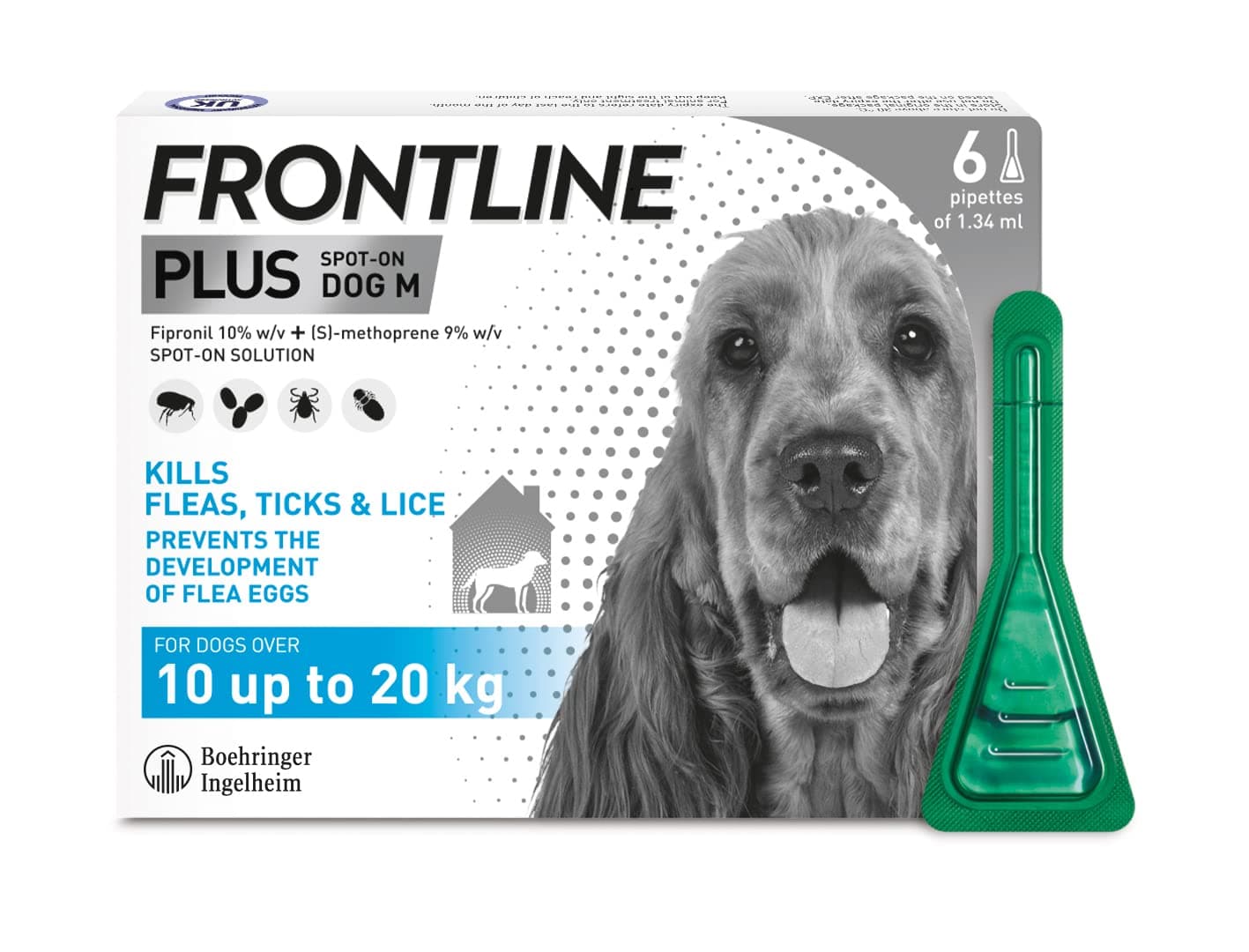 Plus Flea & Tick Treatment for Medium Dogs - 6 Pipettes