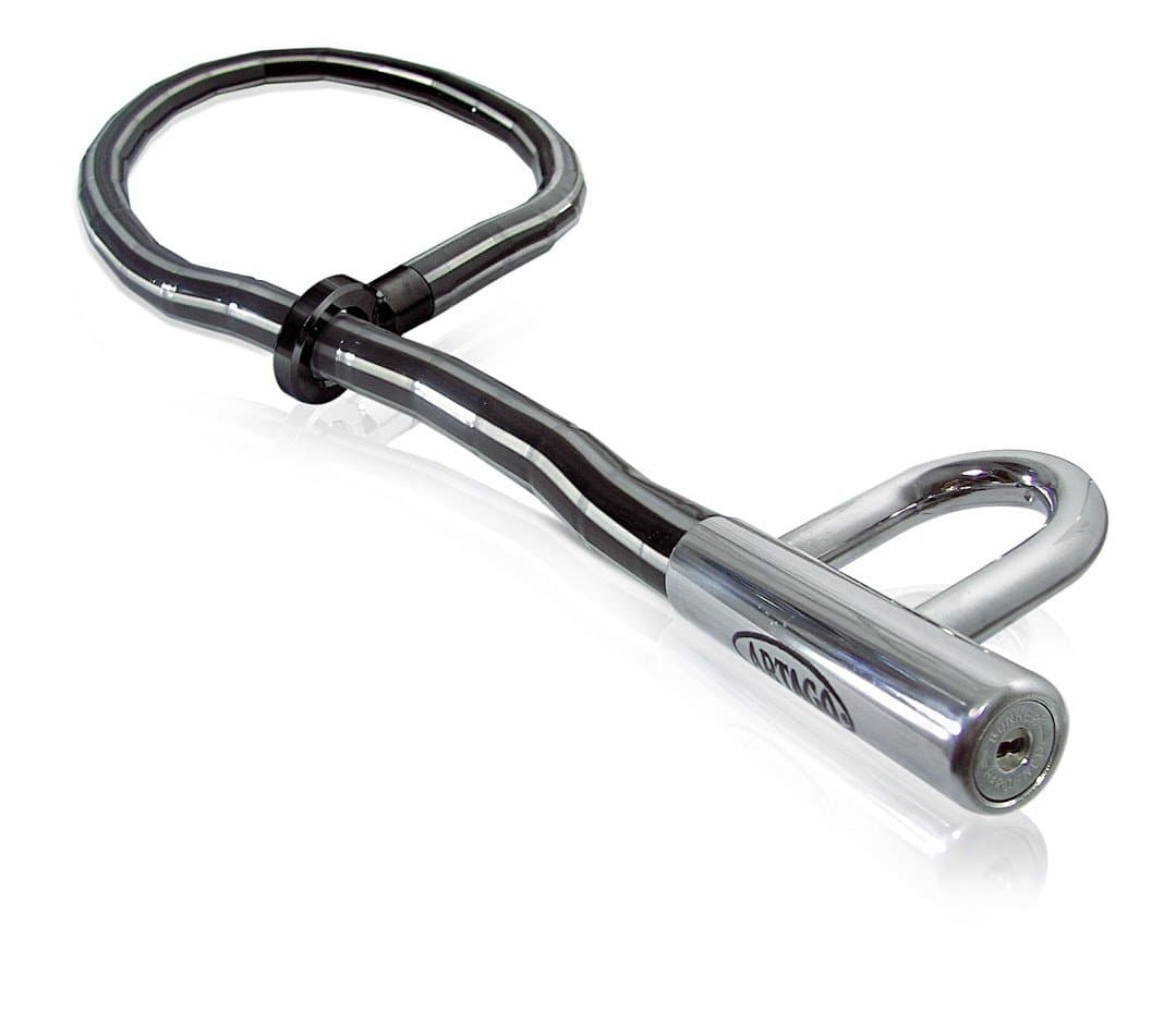 Artago Secure ARTAGO Motorcycle/Bicycle Steel -O- Flex Cable Joint lock key - 110 cm (43.3 inch) length + Mini U-lock