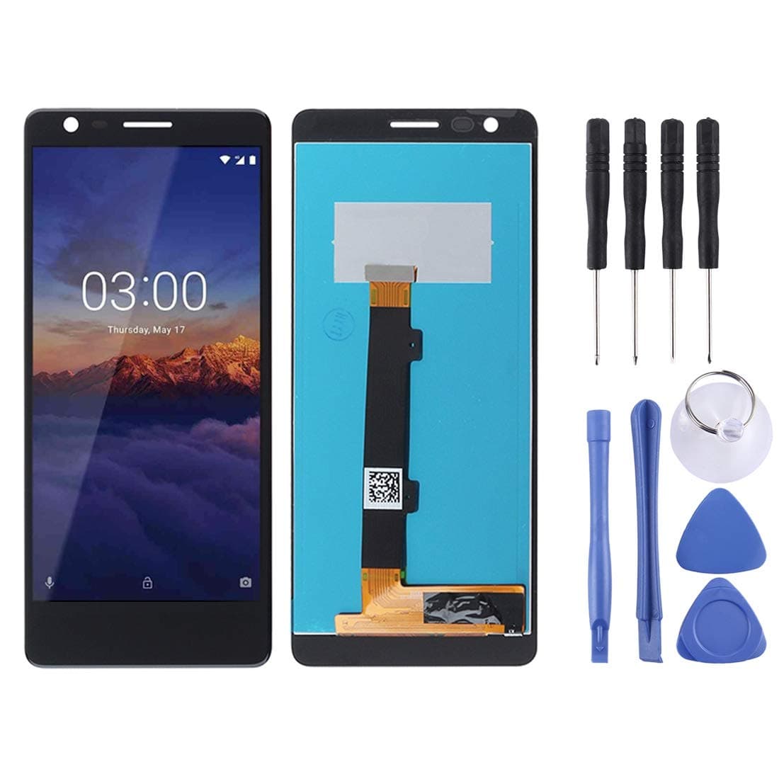 TTDY Replacement LCD Screen and Digitizer Full Assembly for Nokia 3.1 (Black) Parts (Color : Black)
