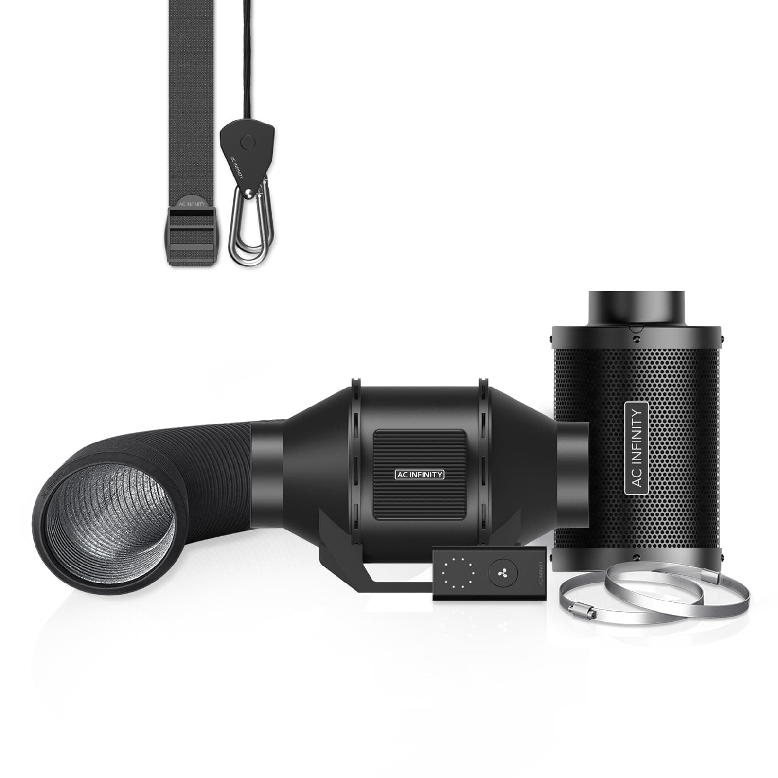 – Air Filtration Kit 100mm, CLOUDLINE LITE Inline Fan and Carbon Filter Combo, Cooling and Ventilation System for Grow Tents, Hydroponics, Indoor Gardening, 4-Inch