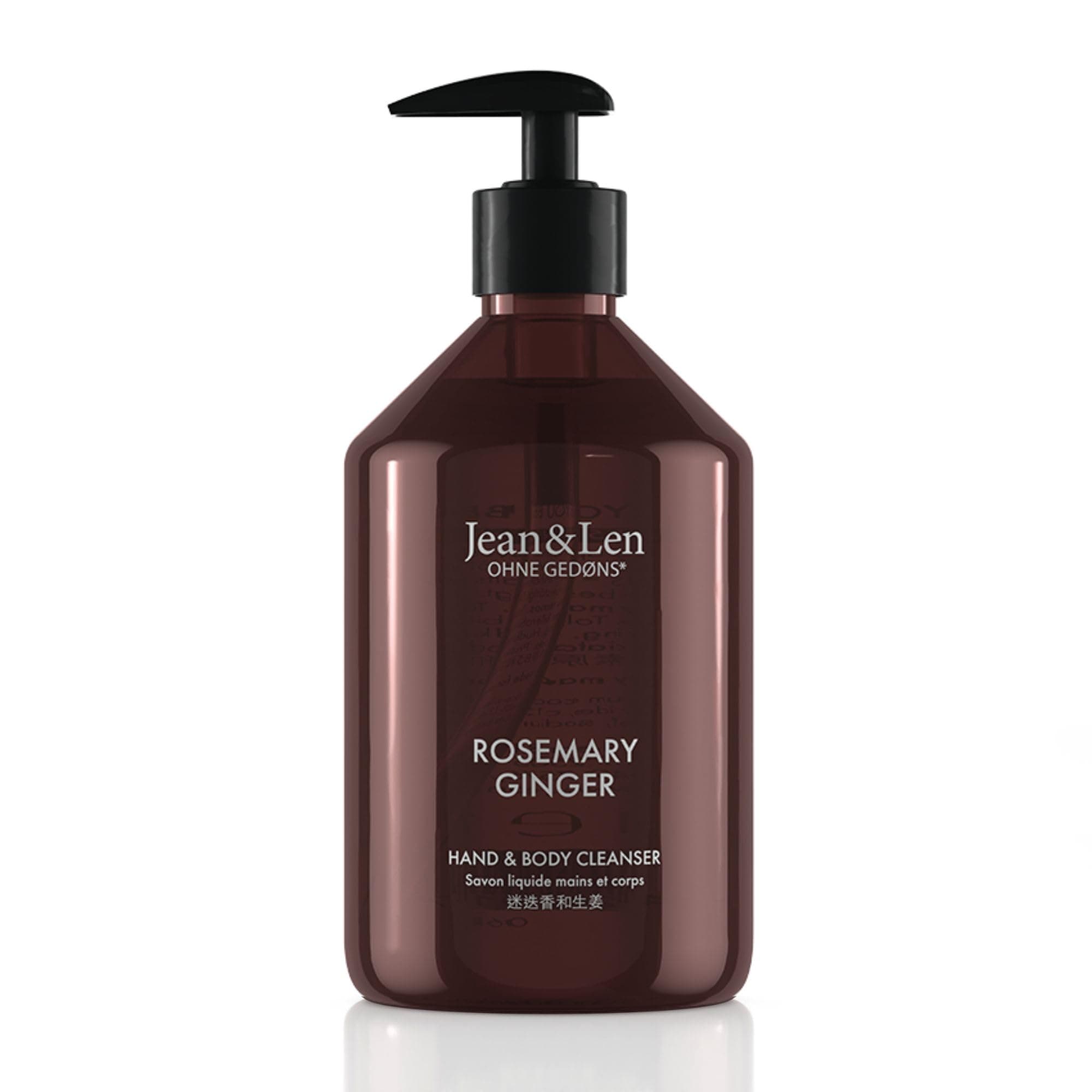 Jean&Len Hand & Body Cleanser Rosemary & Ginger, for a Scented Cleansing Expe...