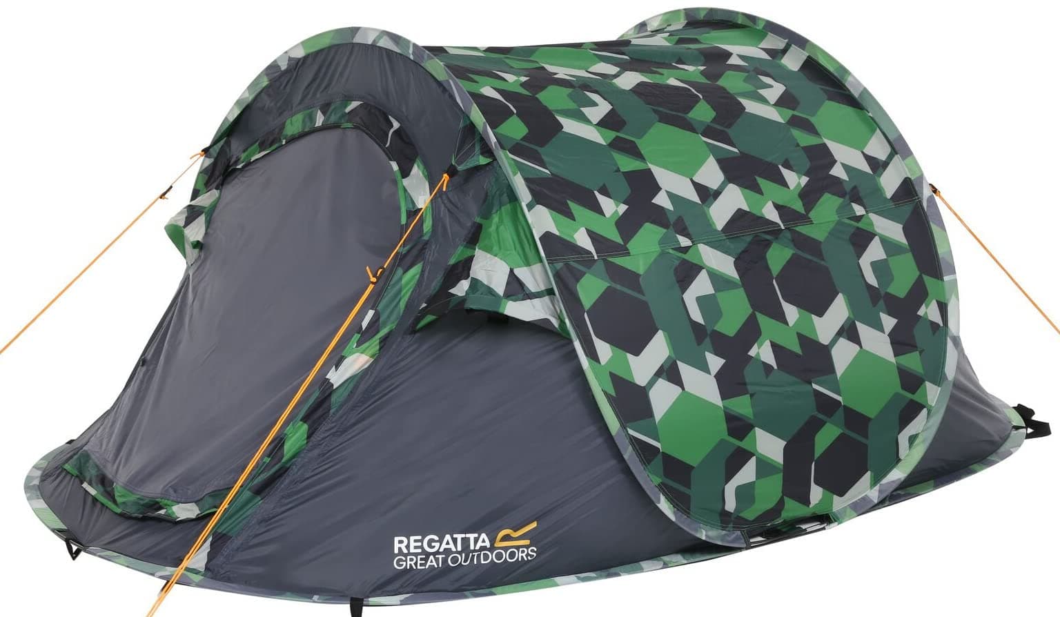 Regatta Unisex Adult Malawi 2 Printed 2 Man Pop Up Camping Festival Tent - Green Geometric, One Size