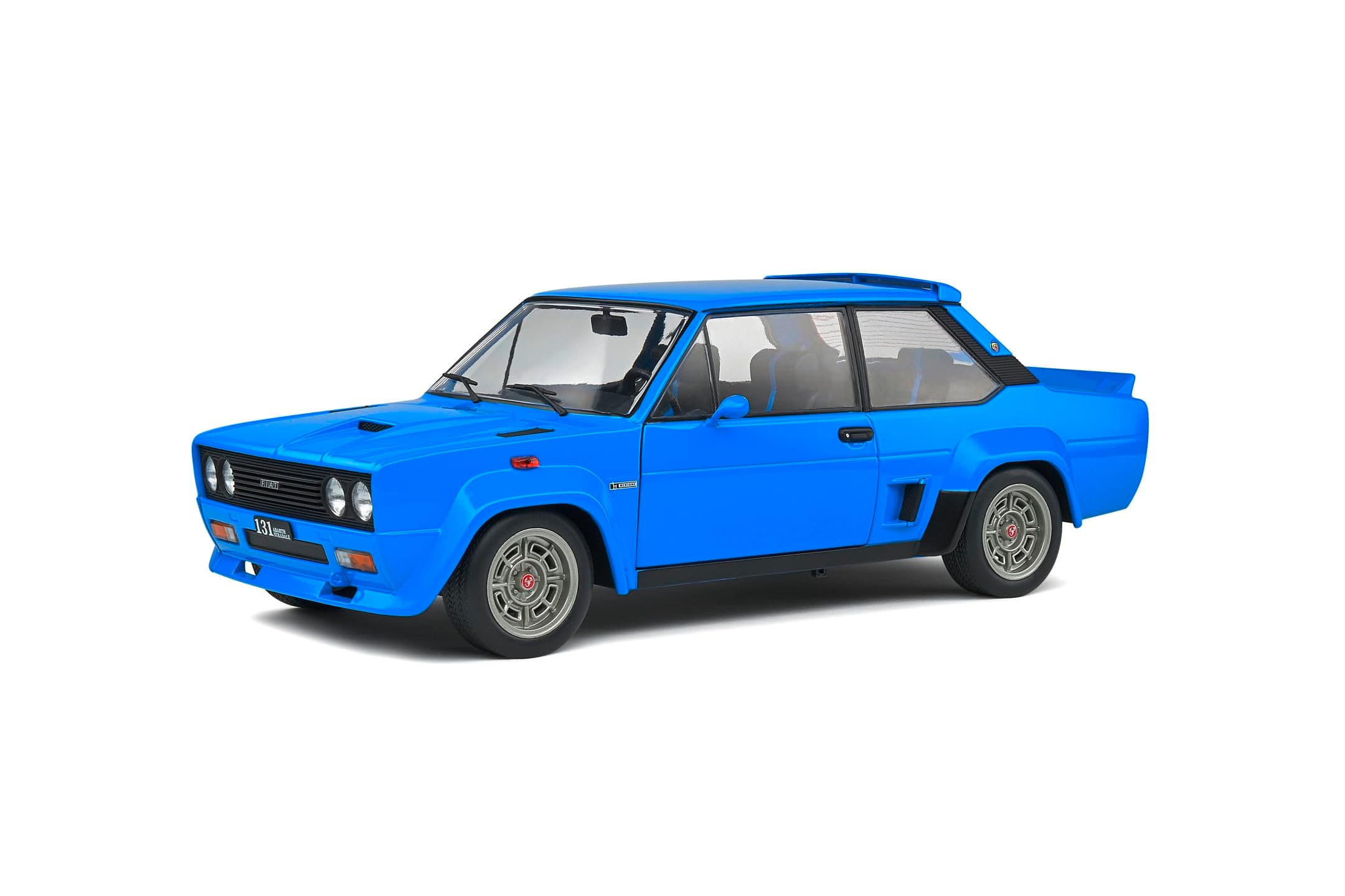 MODELLINO IN SCALA COMPATIBILE CON FIAT 131 ABARTH 1980 BLUE 1:18 SOLIDO SL1806004
