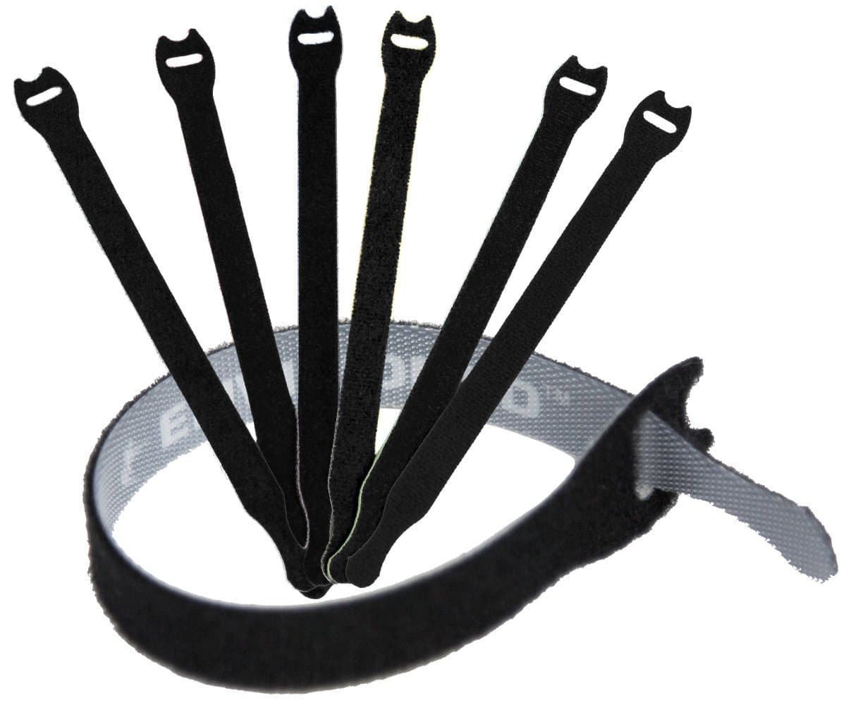 Reusable Cable Ties 1/2" x 4" for Cable Management and Organizing Cords - 30 Pack (Black)