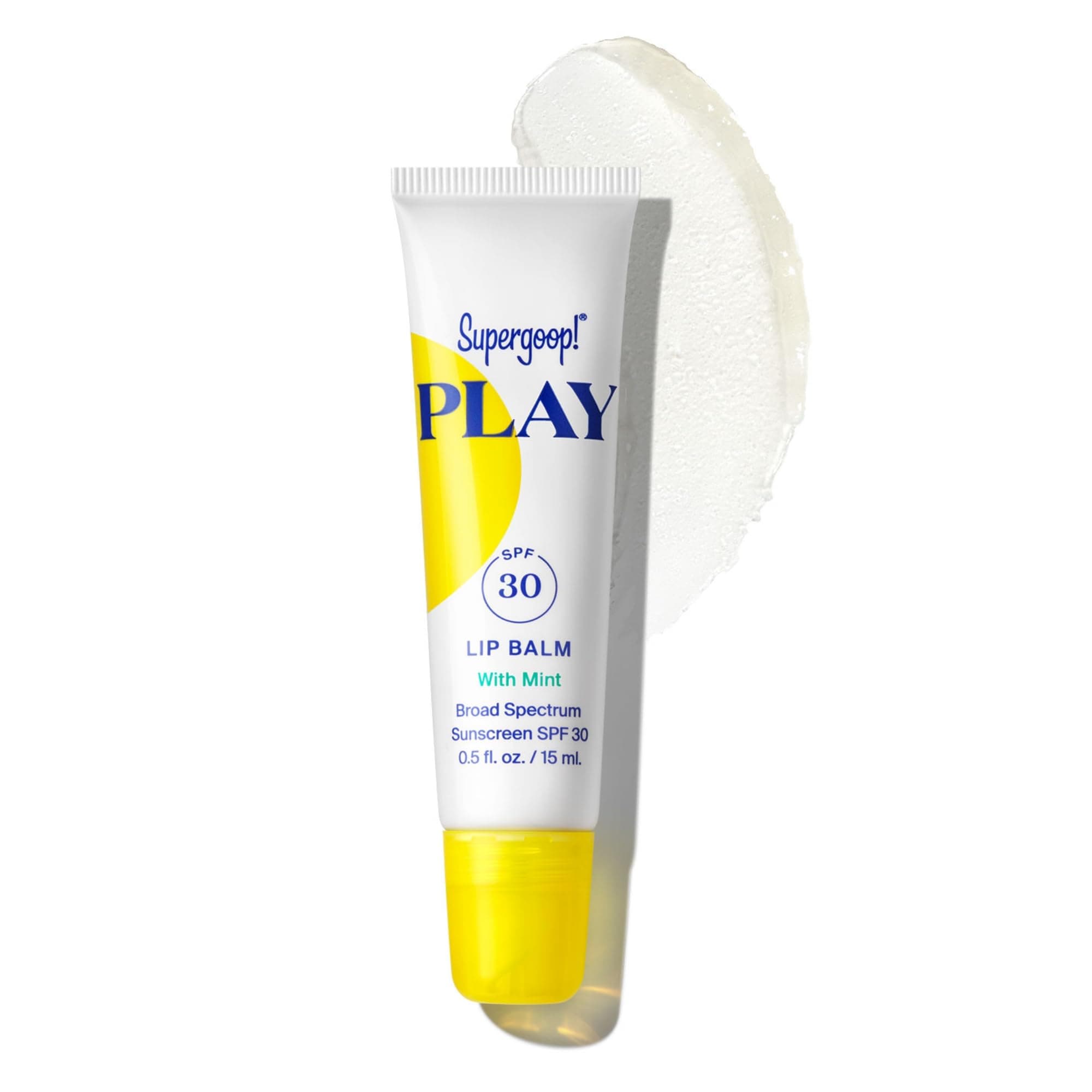 Supergoop! PLAY Lip Balm SPF 30 with Mint, 0.5 fl oz - Broad Spectrum SPF Lip Balm with Hydrating Honey, Shea Butter & Sunflower Seed Oil - Great for Active Days