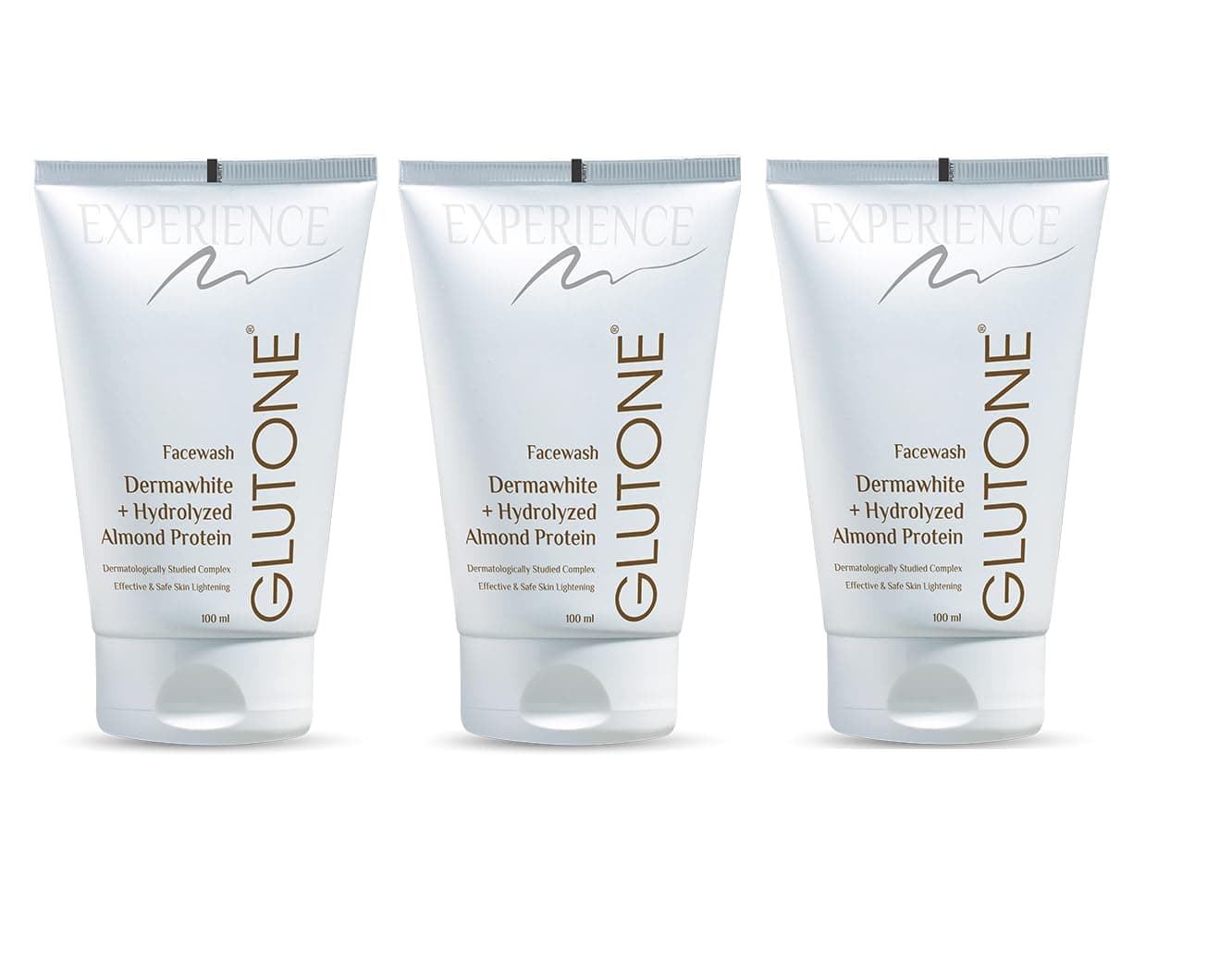 Glutone Face Wash| Glow & Radiance Face Wash| With Fruit Extracts| Enriched Hydrolyzed Almond Protein| Sugar-Based Formula| 100ml (Pack of 3)