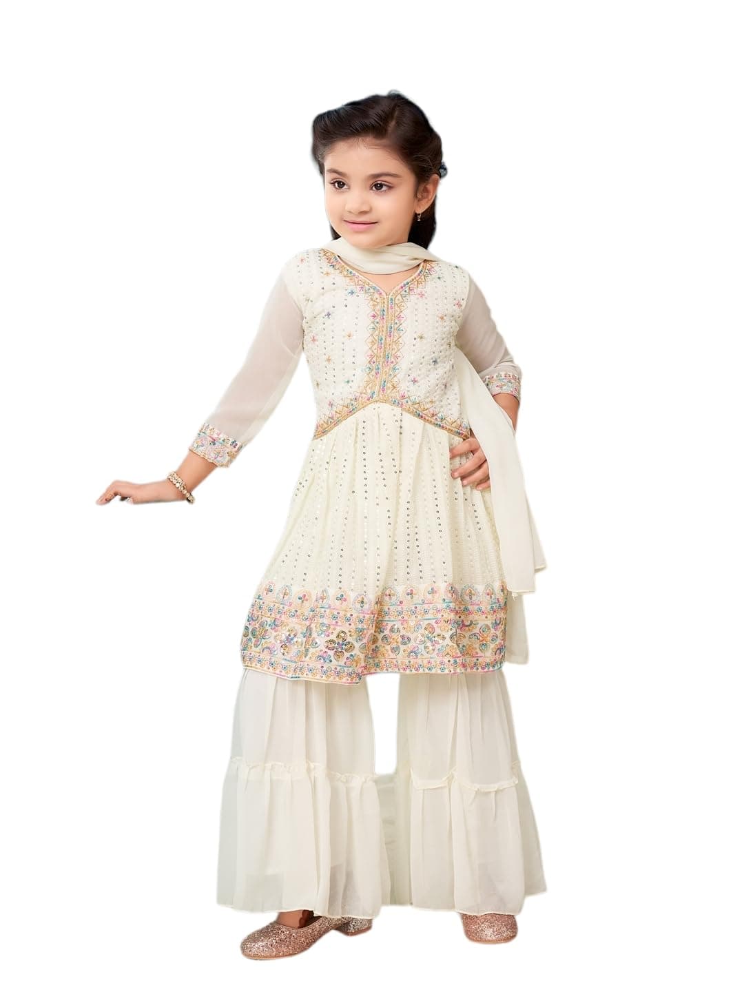 Girls Kurti Sharara Set