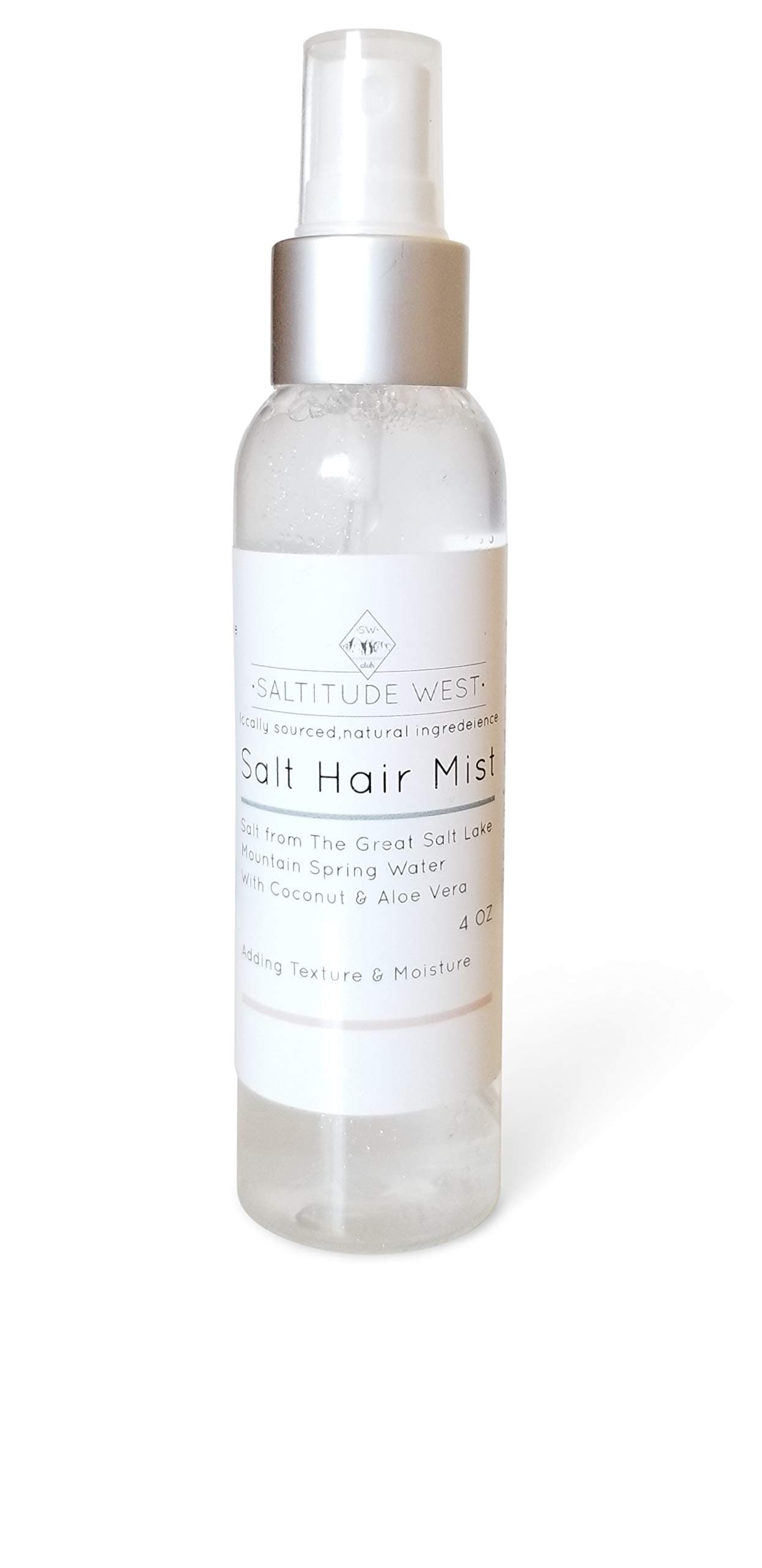 Sea Salt Spray for All Hair Types –Texturizing with Organic Aloe Vera, Salt from The Great Salt Lake –Paraben & Sulfate Free Beach Waves- Moisturizing Coconut Oil- Made In Utah, USA- Local & Natural -