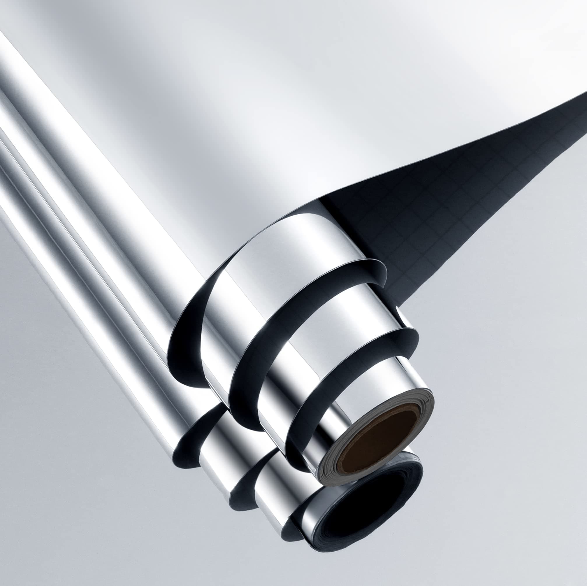 FunStick 12"x276" Self Adhesive Flexible Mirrors Sheets Non-Glass Mirror Stickers Reflective Safety Peel and Stick Mirror Stickers Paper Roll for Crafts Home Mirror Wall Decor