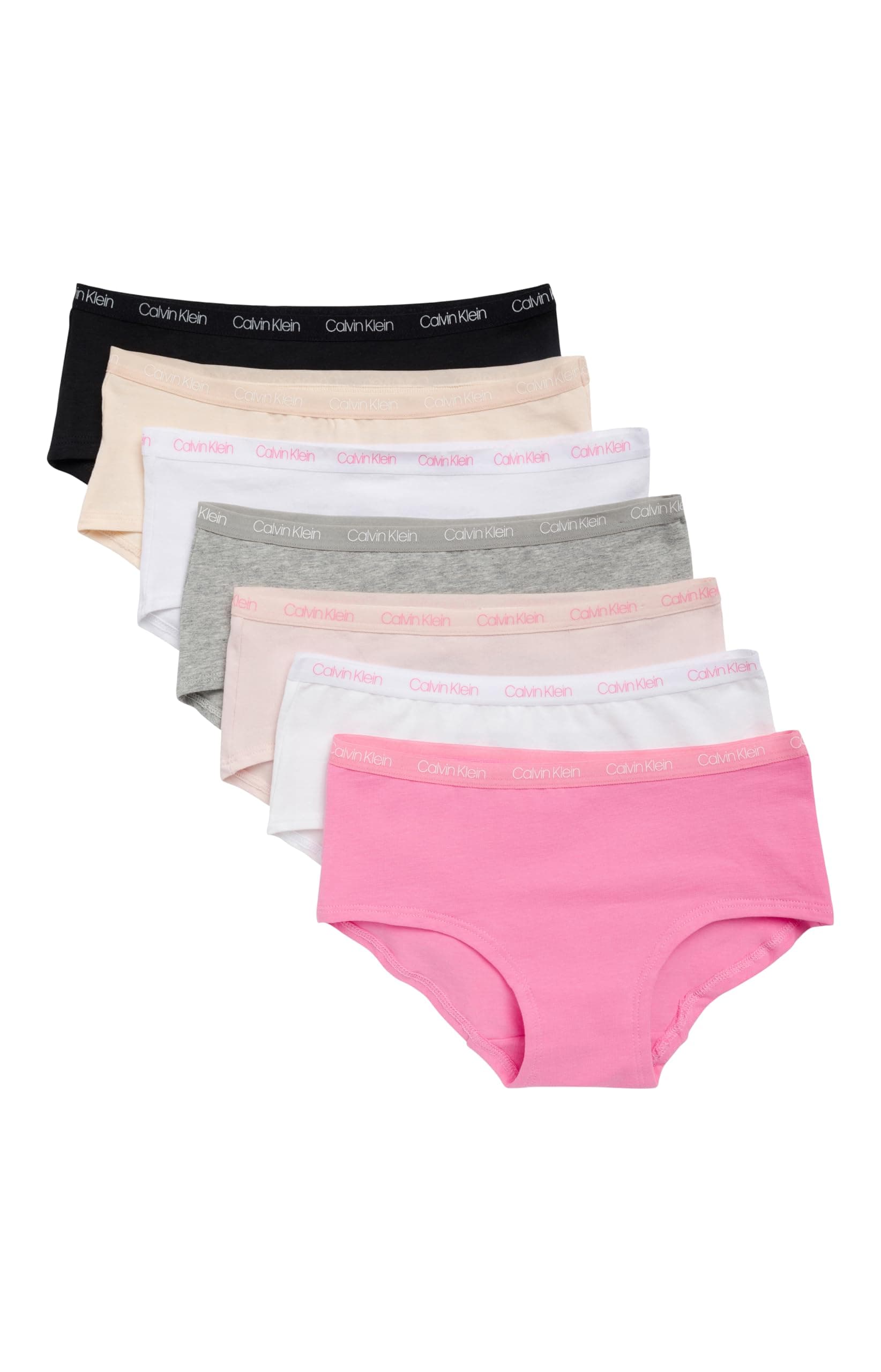 Kids Girls' Modern Cotton Hipster Underwear 7-Pack