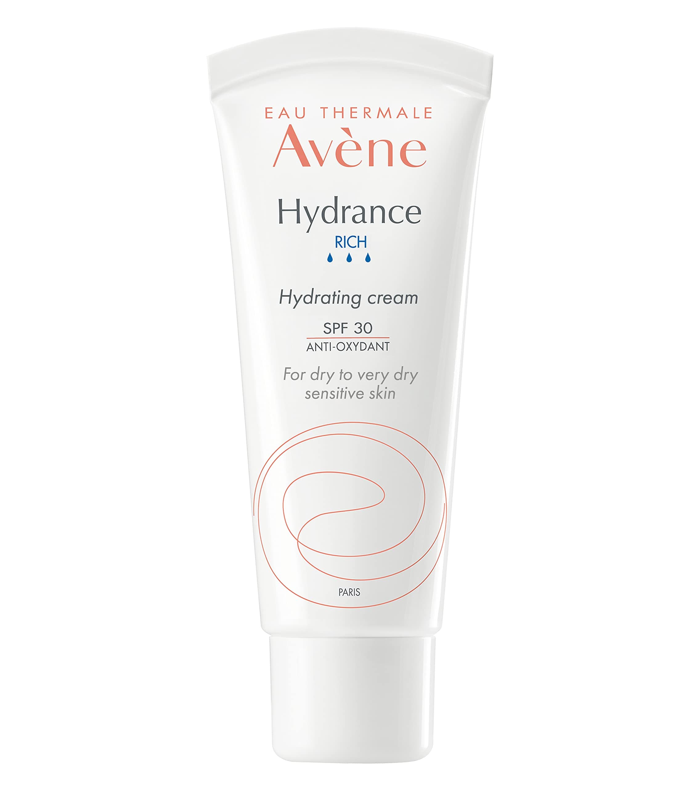 Eau Thermale Avène Hydrance UV Rich Hydrating Cream SPF30 - Adapted to Dry to Very Dry Sensitive Skin - 40ml Tube