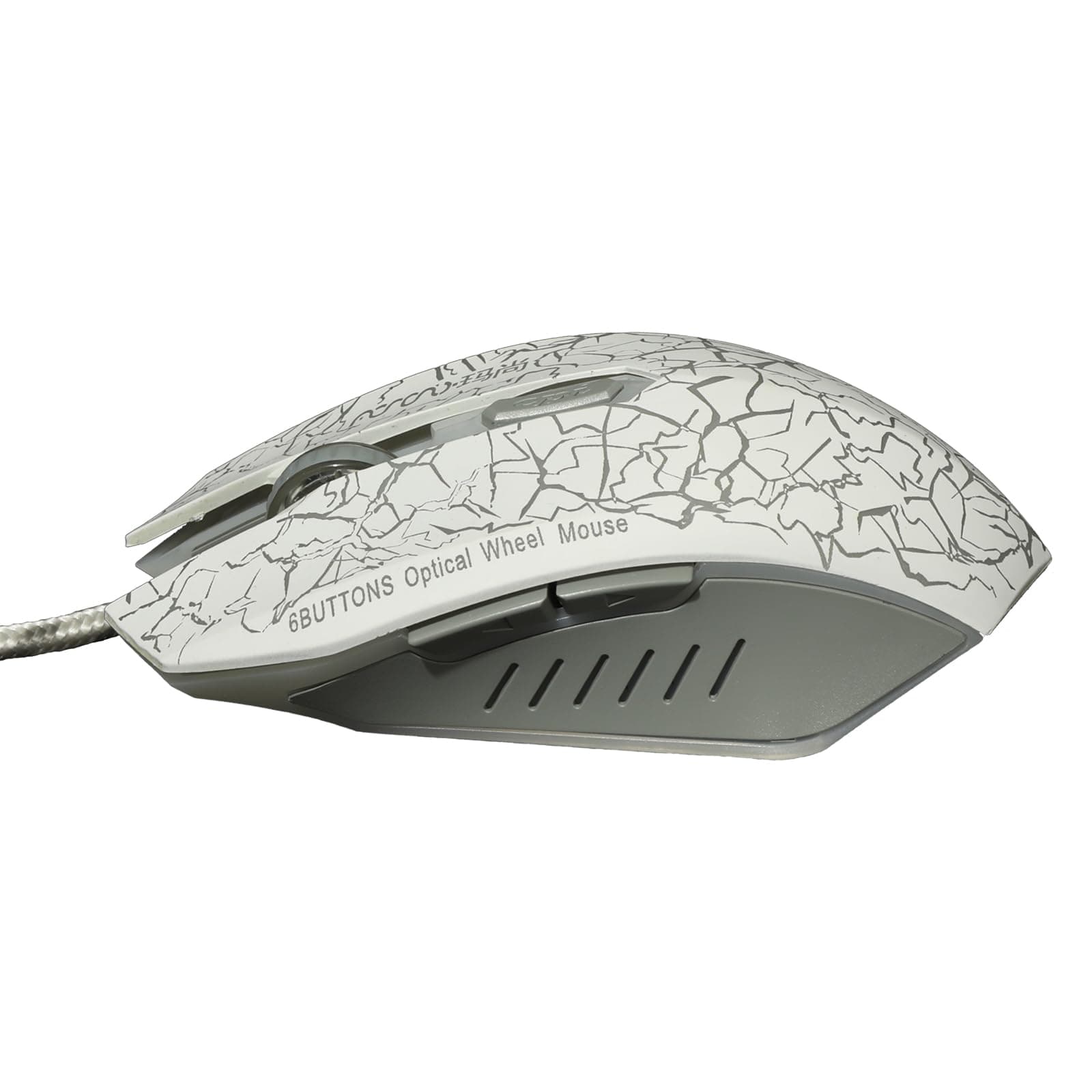 Supwish Gaming Mouse Wired, Ergonomic Gamer Laptop PC USB Optical Computer Mice with RGB Backlit, 4 Adjustable DPI Up to 3600, 6 Programmable Buttons for Windows 7/8/10/XP Vista Linux - White