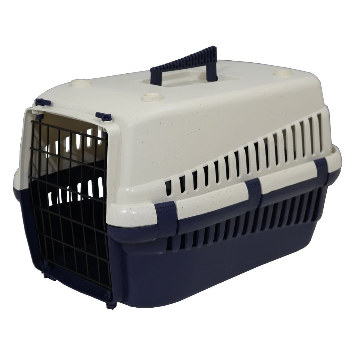 Blue/White Pet Carrier Cat Skunk Ferret Rabbit Guinea Pig Puppy Vet Trip Bed Safe Crate Dog