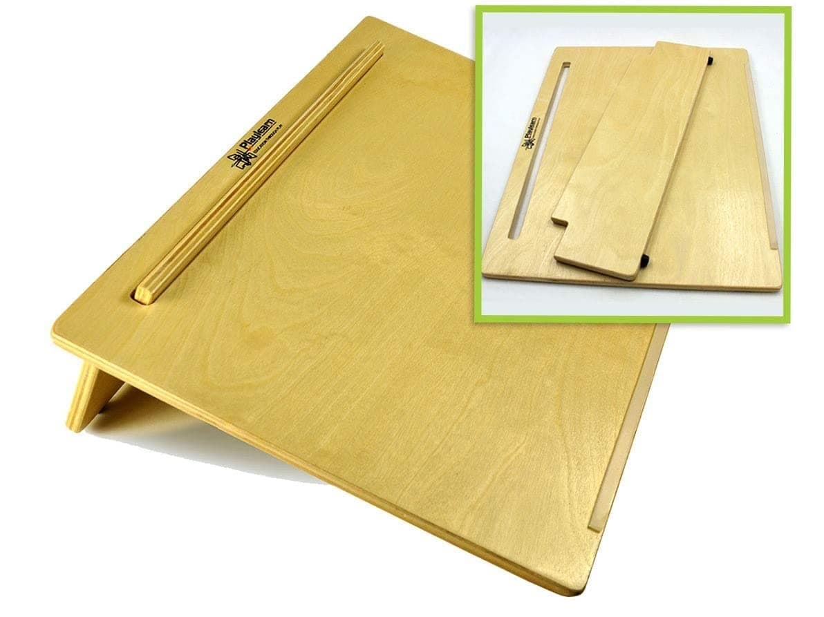 Playlearn Ergonomic Writing Slope | Wooden Writing Board | 20° Slope for Correct Posture | Non-Slip Surface | Extra-Wide (18 x 14 inches) | Rustic Functional Brown Wood