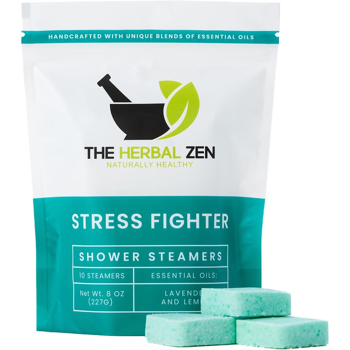 Stress Fighter Shower Steamers Aromatherapy for Relaxing - USA Made Valentines Day Gift for Her and Him - Lavender & Lemon Shower Bomb Tablets – Soothing Natural Essential Oils (10 Pack)