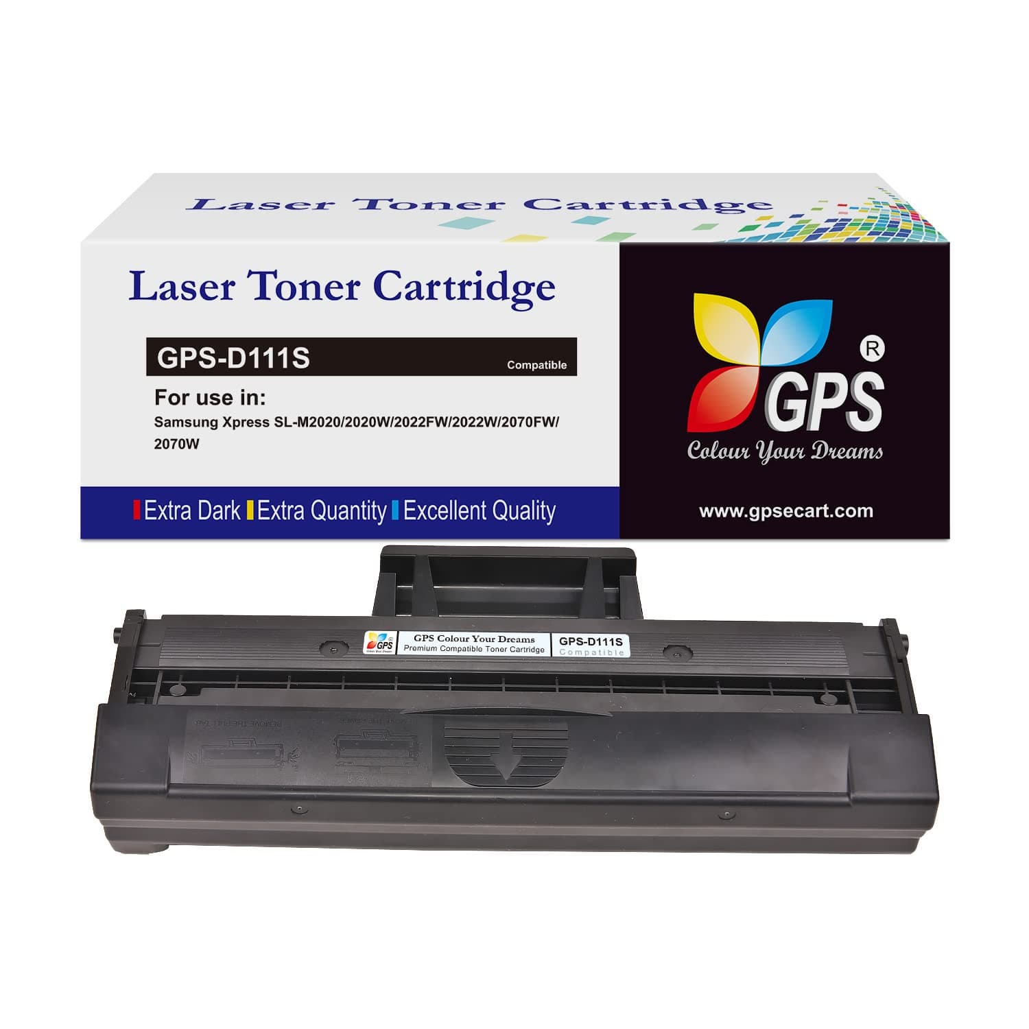 GPS Colour Your Dreams 111/D111S Toner Cartridge for Samsung Xpress SL-M2070, SL-M2070F, SL-M2070FW, SL-M2070W, SL-M2071, SL-M2071F, SL-M2071FW, SL-M2071W, M2022, M2020W, M2026, M2026W