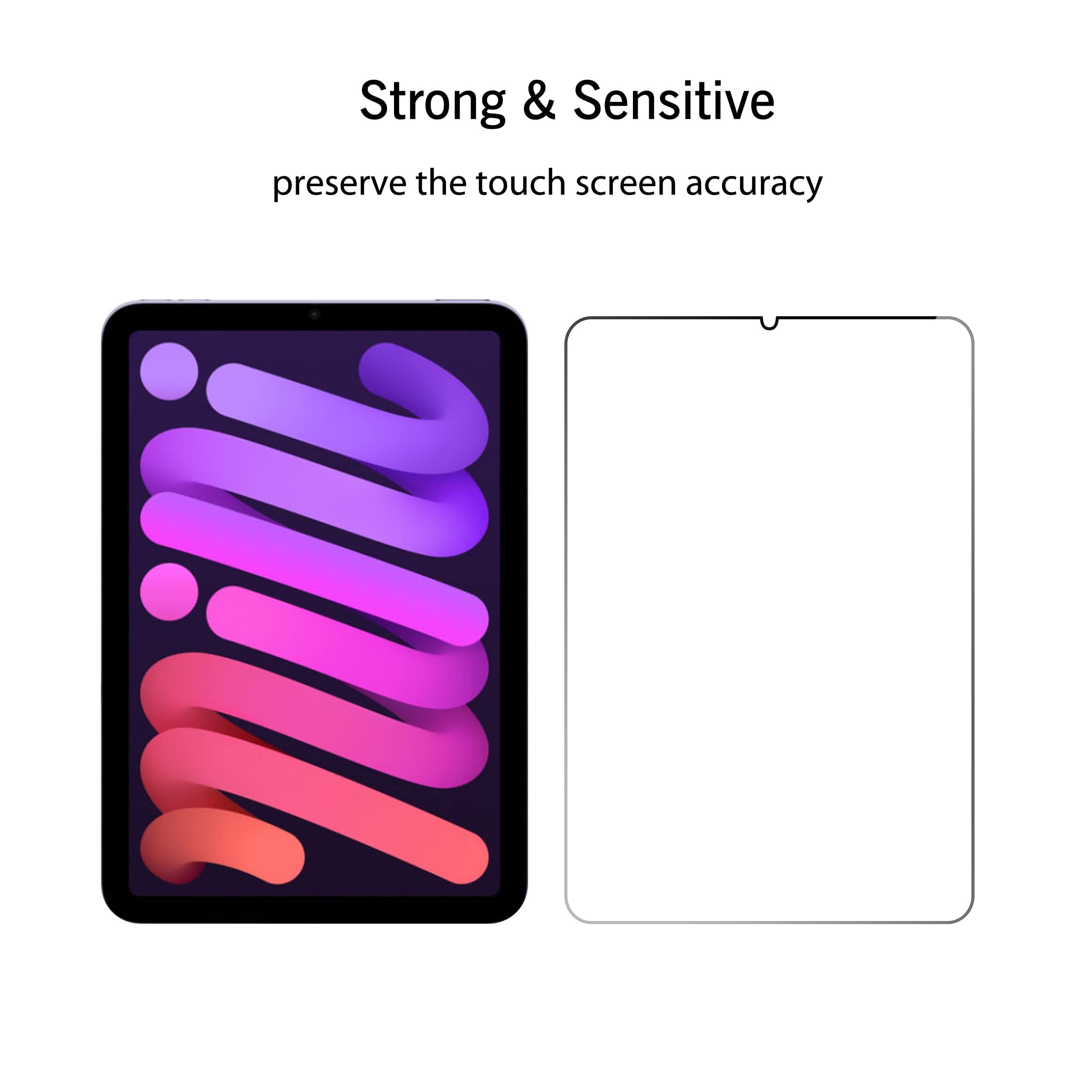 Ailun Screen Protector Compatible with iPad Mini 6 [8.3 Inch] [2021 Release] 2Pack Tempered Glass 2.5D Edge Ultra Clear Transparency, Anti-Scratches Case Friendly