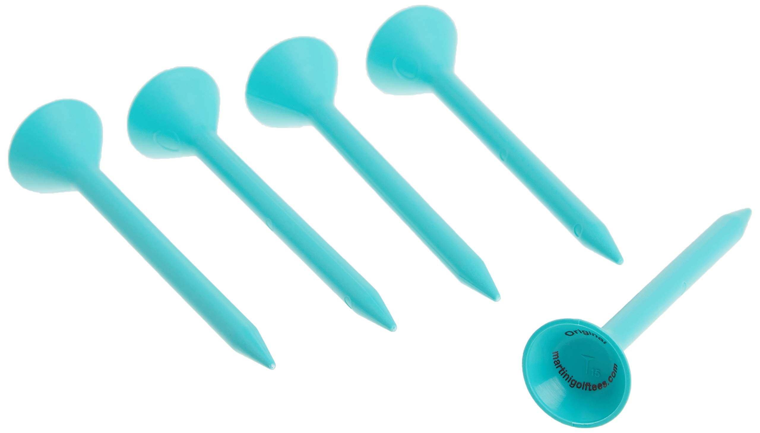 Golf Tees 3-1/4" Durable Plastic Tees (5 Pack), Aqua