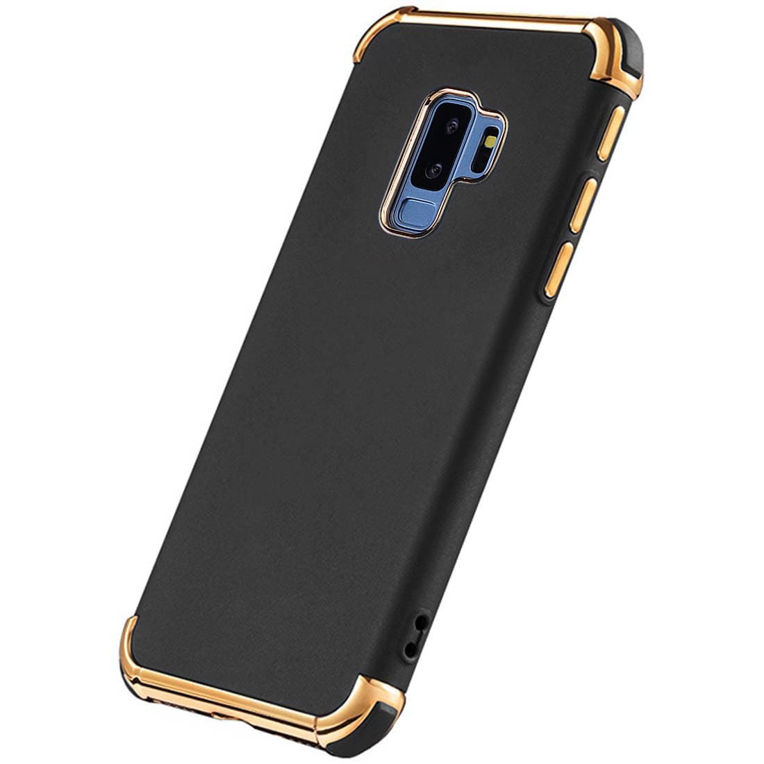 Galaxy S9 Plus Case, Ultra Thin Flexible Soft Galaxy S9 Plus Slim Case, Styles 3 in 1 Electroplated Shockproof Luxury Cover Case for Samsung Galaxy S9 Plus (6.2 inch), Black