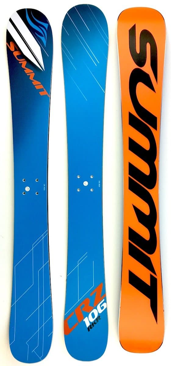 Summit Skiboards CRZ 106cm Ski Boards with Technine Custom Pro DS Snowboard Bindings 2017