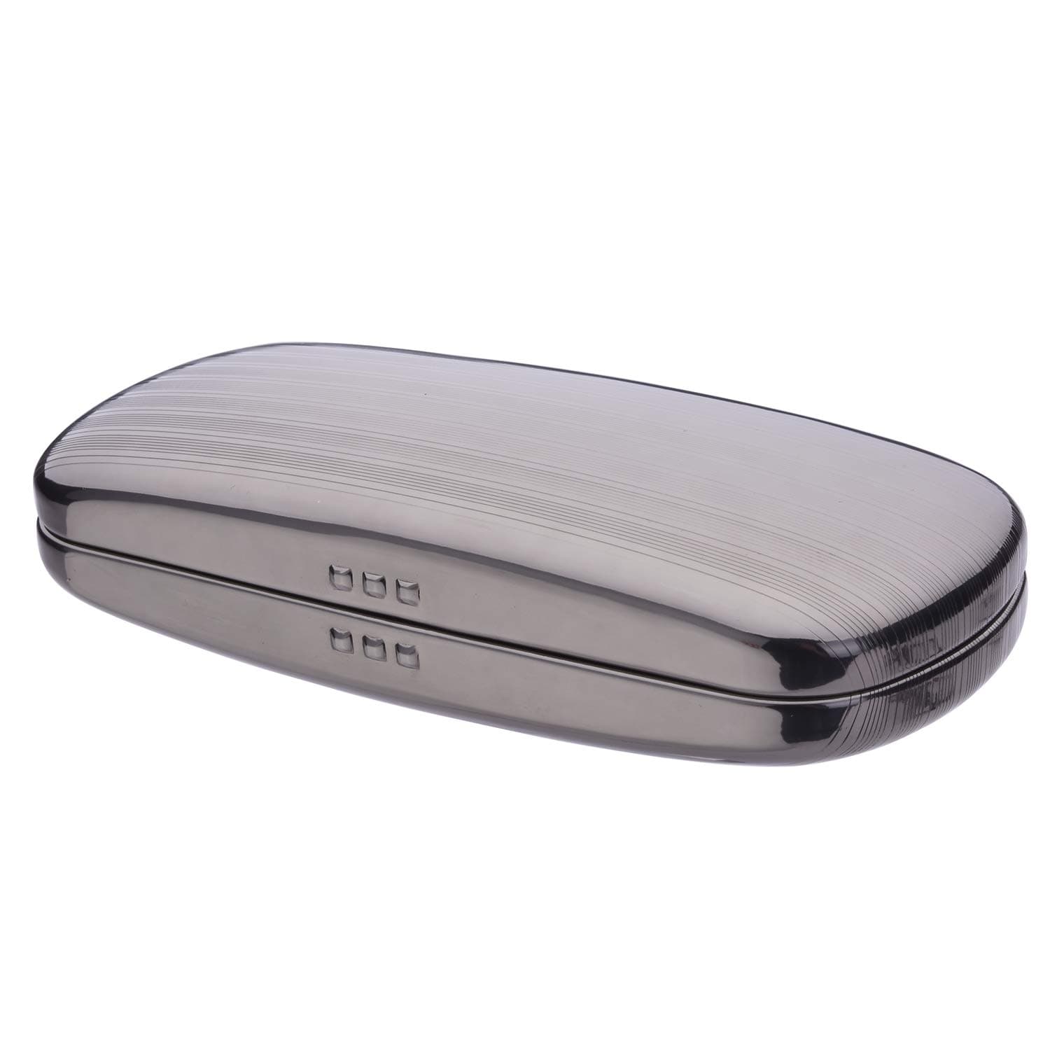 Sunglasses Case Striped Aluminum Hard Shell Metal Spectacles Box Eyeglasses Case for Women & Men