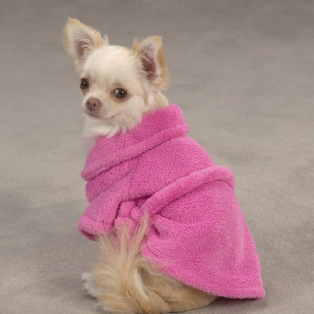 Casual Canine 8-Inch Polyester Cozy Dog Bathrobe, XX-Small, Yellow