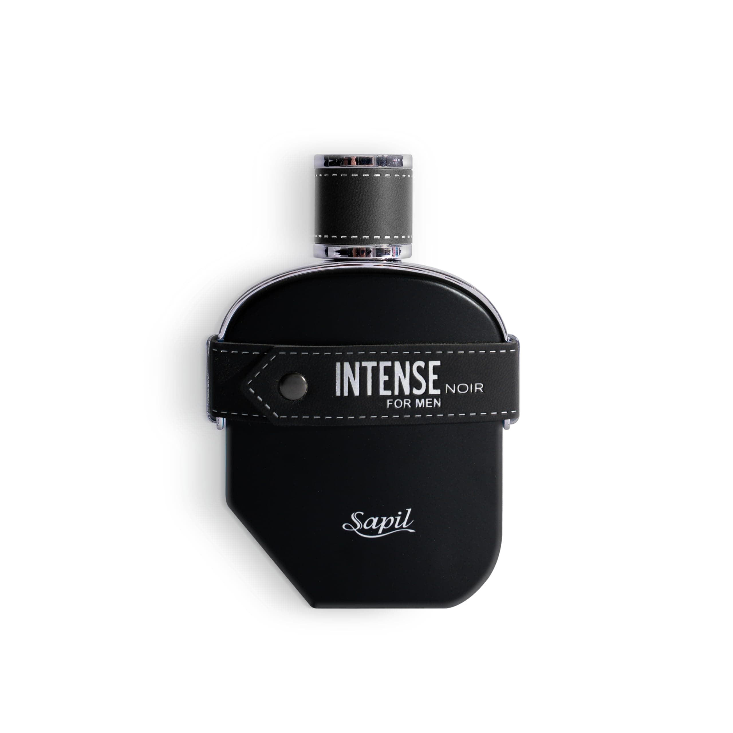 Sapil Intense Noir Eau de Parfum for Men – Long-Lasting Masculine Perfume with Amber, Leather, Patchouli & Musk – Bold Scent with Citrus Notes – 100ml