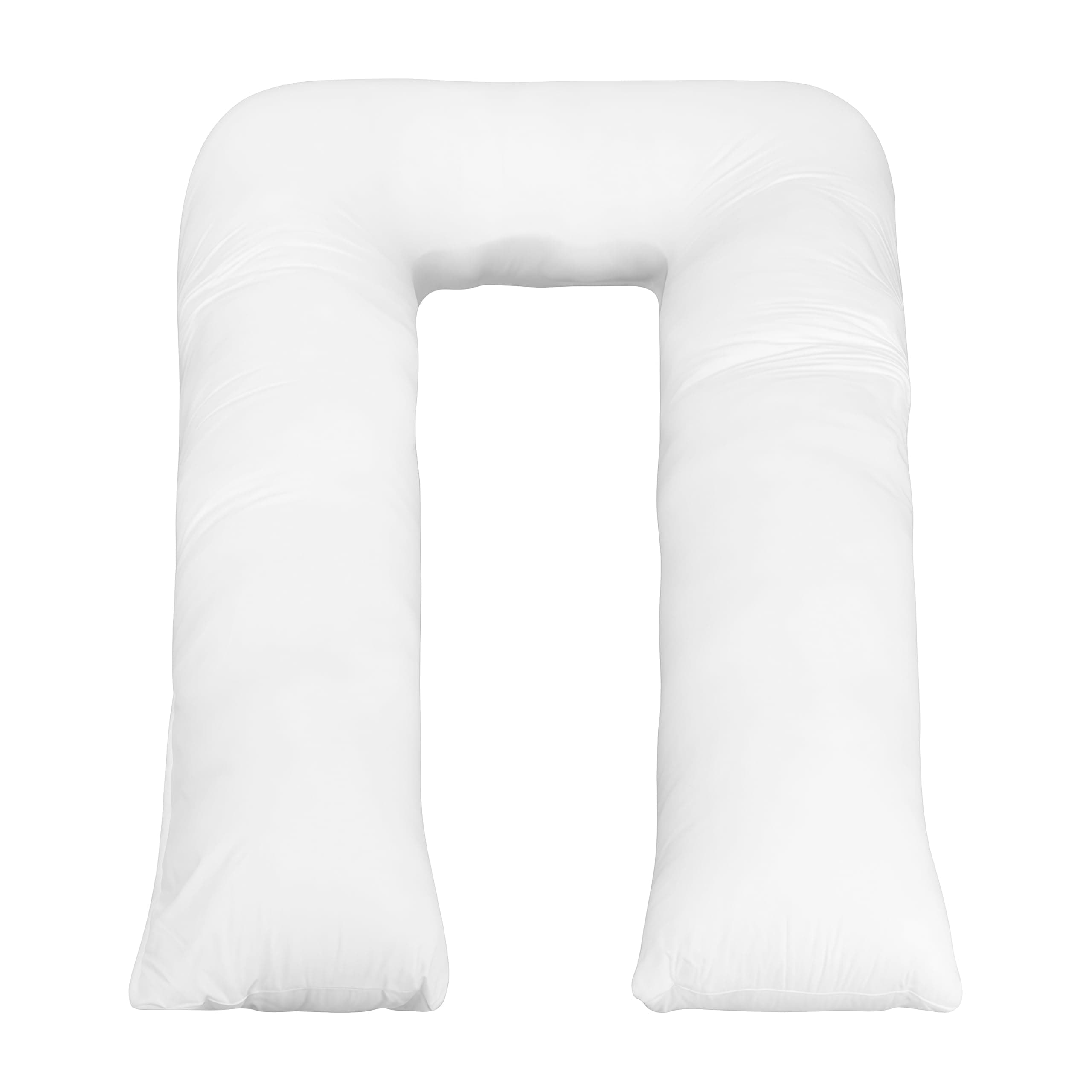 Digital Decor U-Shaped Body Pillow, Made in USA Full Body Maternity & Side Sleeper Pillow with 100% Cotton Cover & Hypoallergenic Down Alternative Fill, Adjustable Side Sleeper Support, 35" x 65"