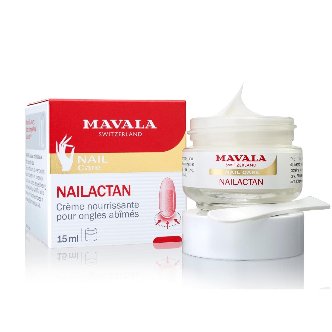 Mavala Nail Care Nailactan Nutritive, Nail Cream In Jar, Supports Damaged Nails, Nourishing, Moisturizing Nail Care Cuticle Cream, Promotes Nail Growth, 0.5 Ounce Jar