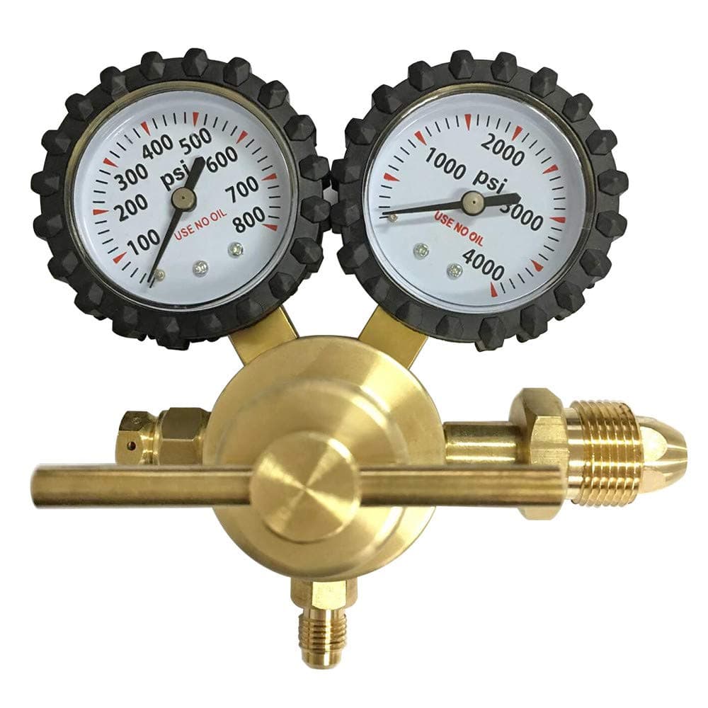 Mein LAY Nitrogen Regulator with 0-600 PSI Delivery Pressure, CGA580 Inlet Connection ＆ 1/4-Inch Male Flare Outlet Connection (600PSI)