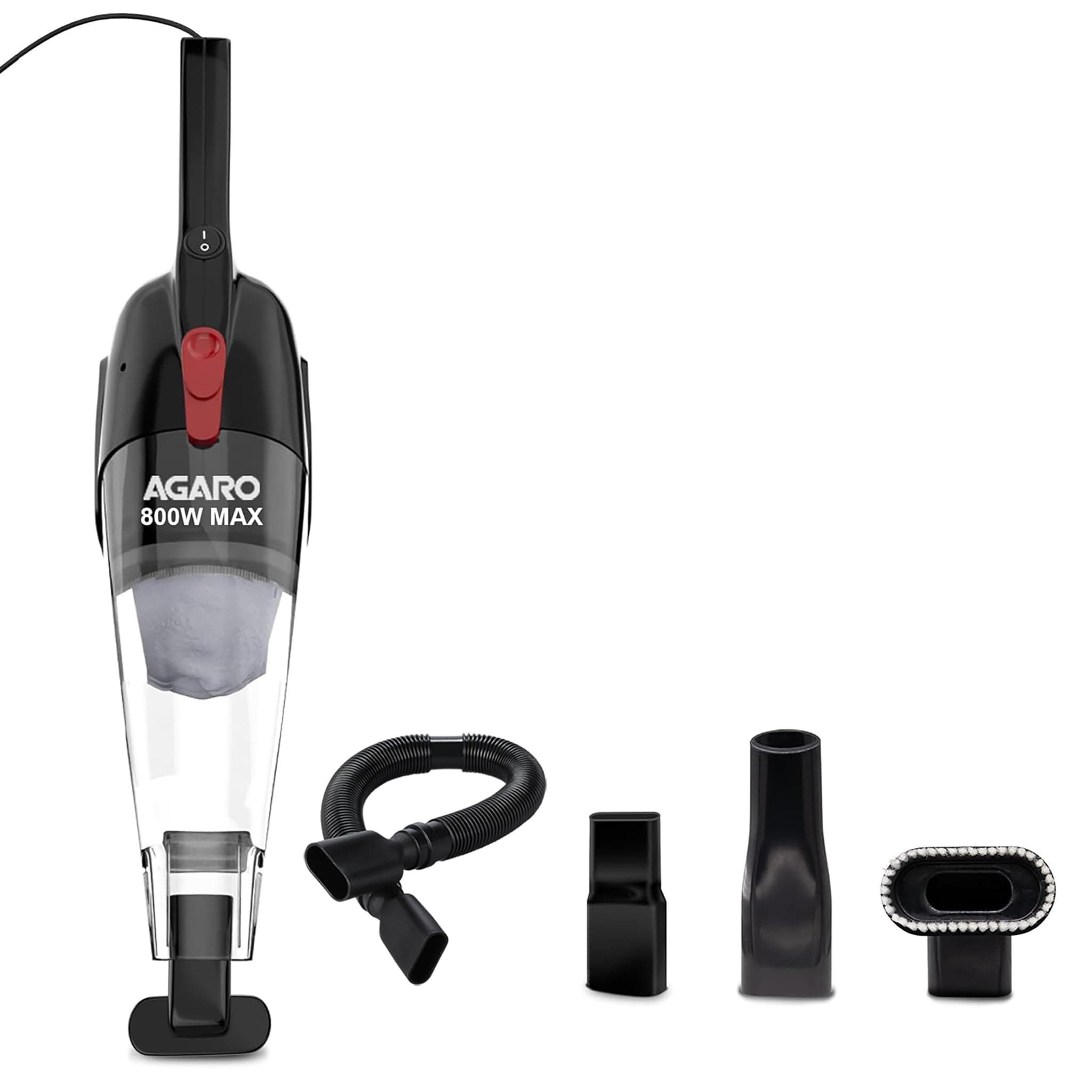 AGARO Regal 800 Watts Handheld Vacuum Cleaner for Home Use, Dry Vacuuming, 6.5 kPa Suction Power, Lightweight, Lightweight & Durable Body, Small/Mini Size (Black)