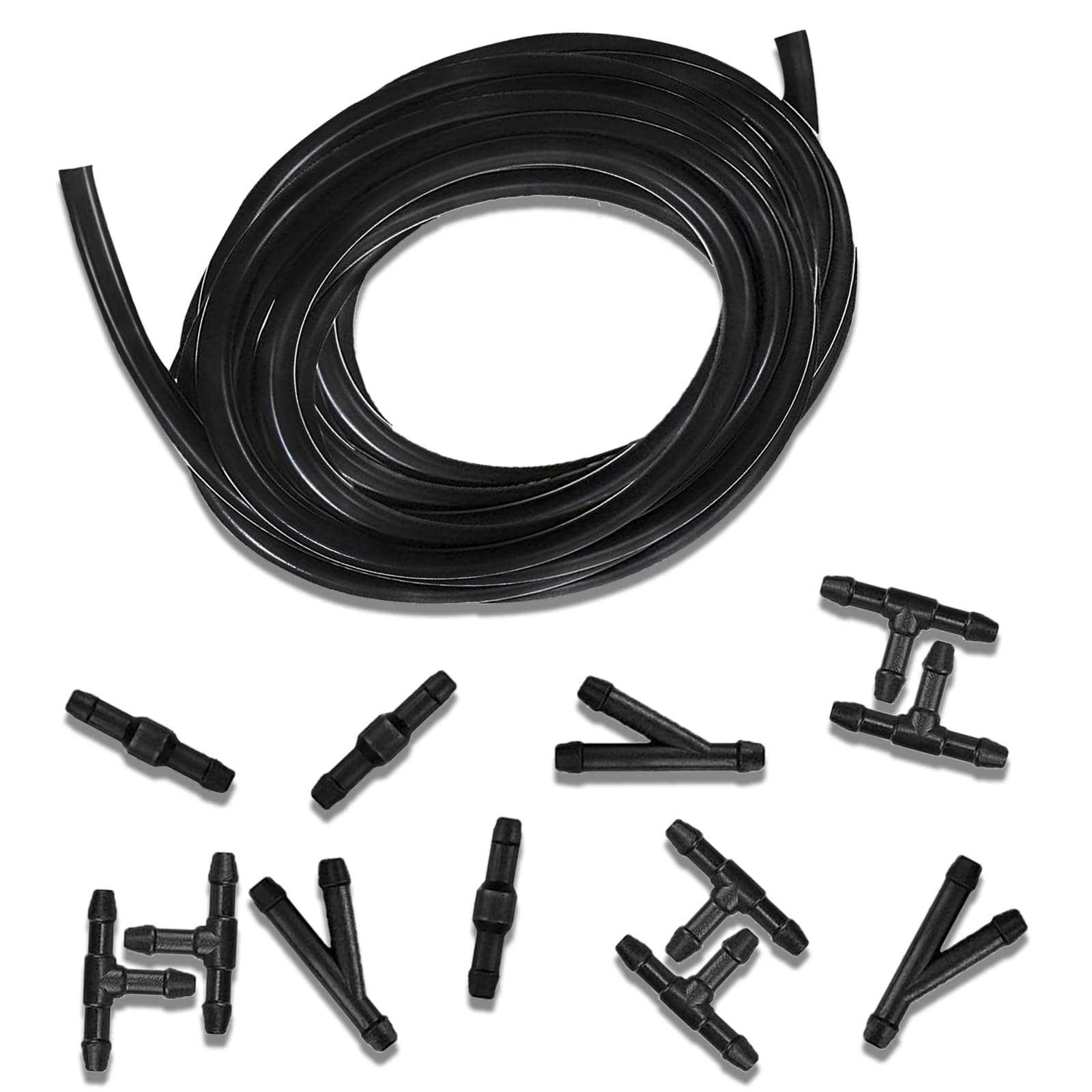 Car Windshield Washer Hose Kit, 4 Meter Washer Fluid Hose With 30 Pcs Hose Connectors, Suitable For Most Car Windshield Washer Tubing