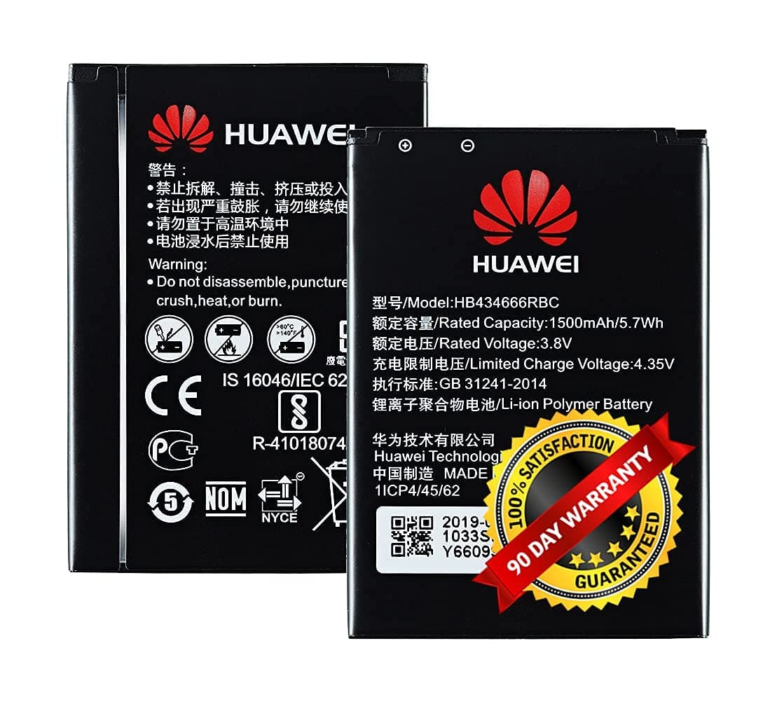 Destinyy India Battery Compatible for Huawei Airtel Router | Vodafone Router 4G Dongle Hotspot Battery (1500mAh) HB434666RBC