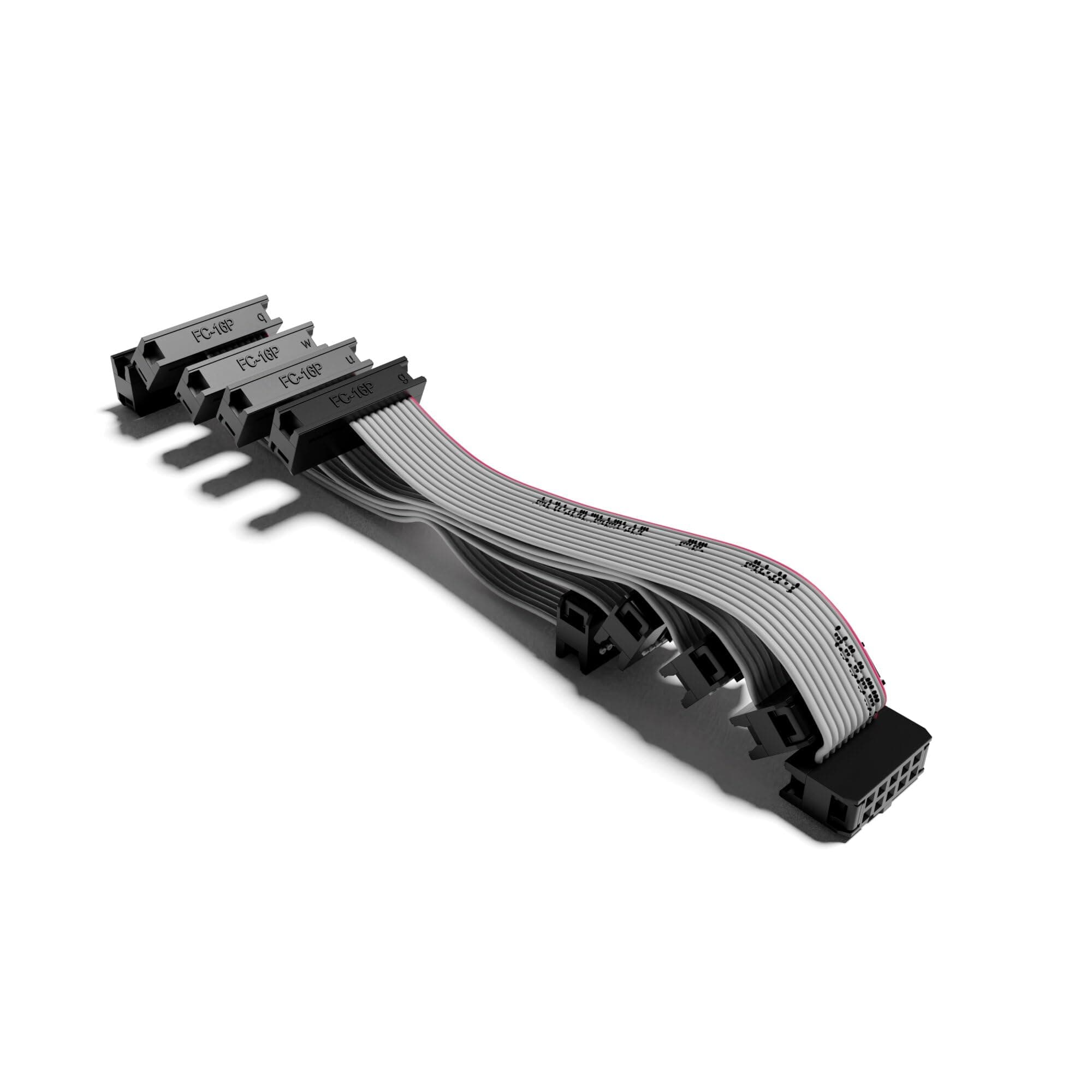 5 Pack - Eurorack Flat Ribbon Power Cables Modular Synth Synthesizer [10 to 16 Pins - 15cm 6"]