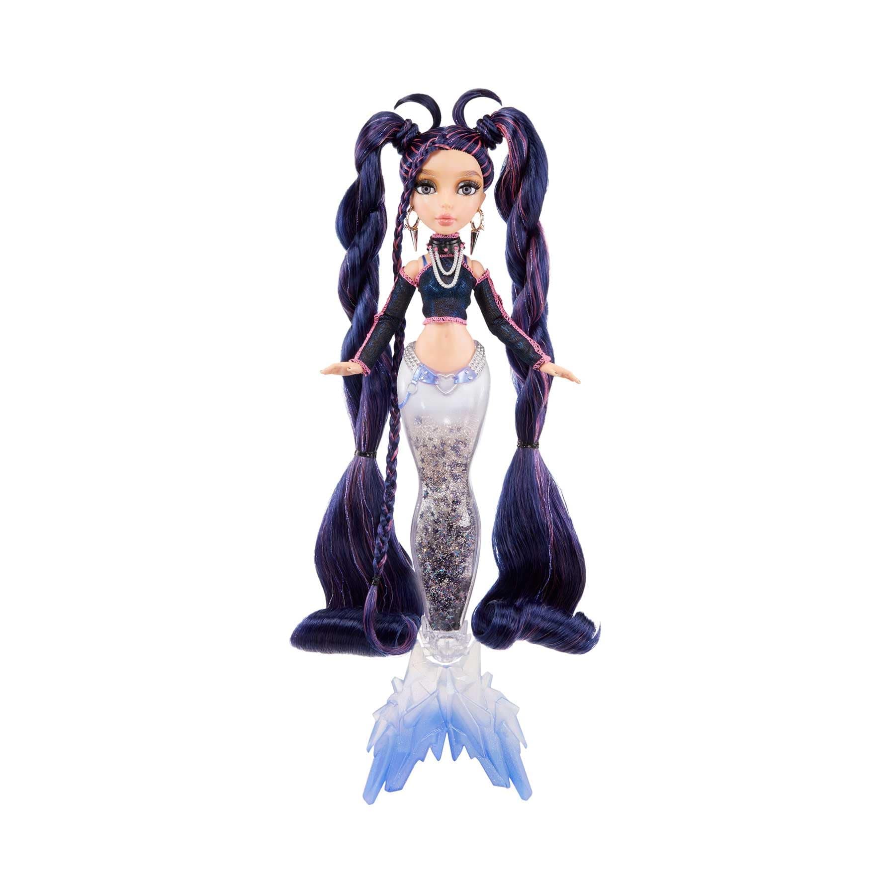 Mermaze Mermaidz™ Winter Waves Nera™ Mermaid Fashion Doll with Color Change Fin, Glitter-Filled Tail and Accessories