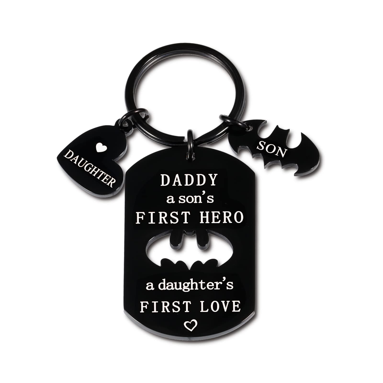 EuniGemFather Gifts From Daughter Son To Dad Keychain Daddy Birthday Wedding Christmas Gifts for Father Papa Fathers Day Present