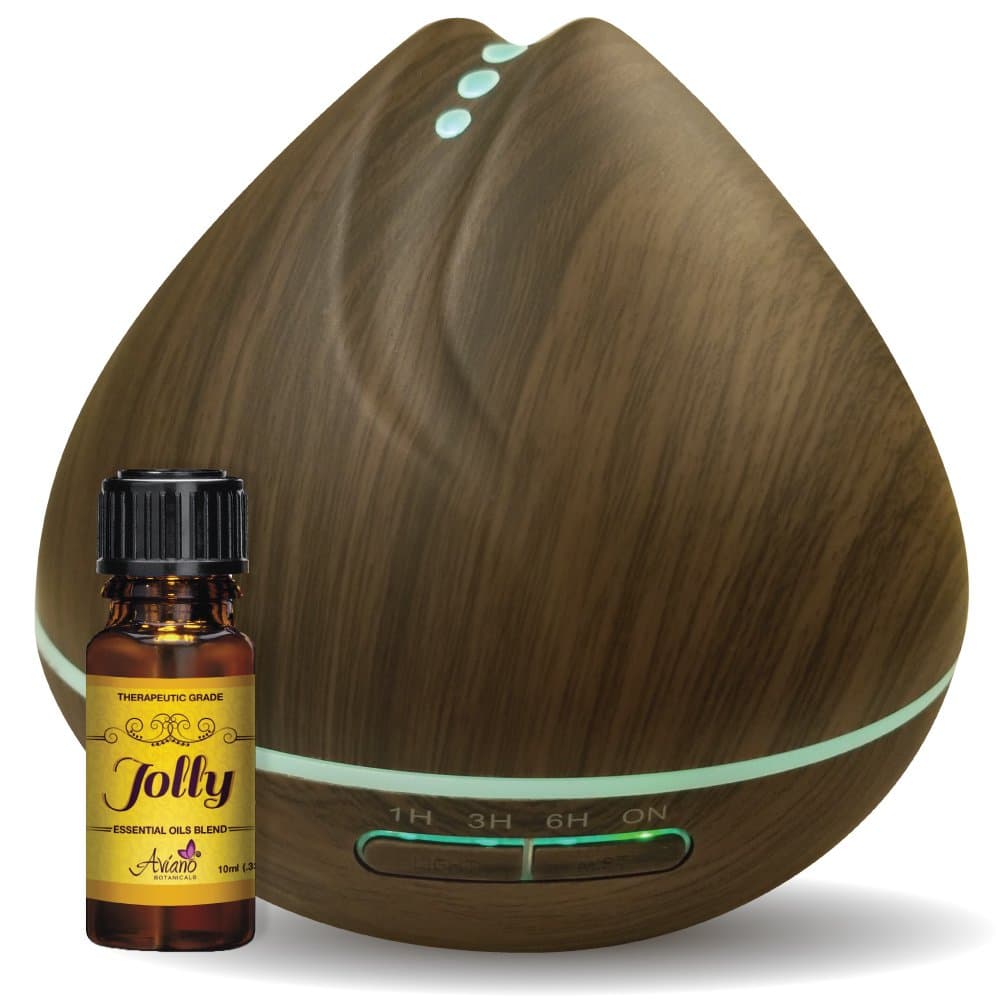 AvianoUltrasonic Essential Oil Diffuser & Humidifier Diffuser Combo, Essential Oils Diffusers for Home & Work, Uplifting Aroma Oil Included, Ideal for Aromatherapy