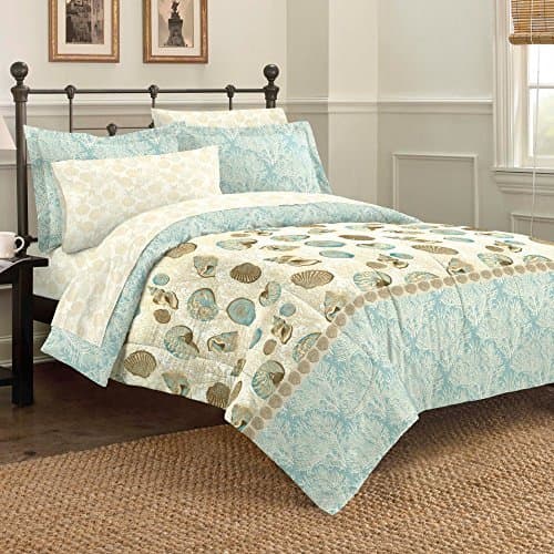 Discoveries Casual Sea Breeze Comforter Set, King, Blue by Discoveries