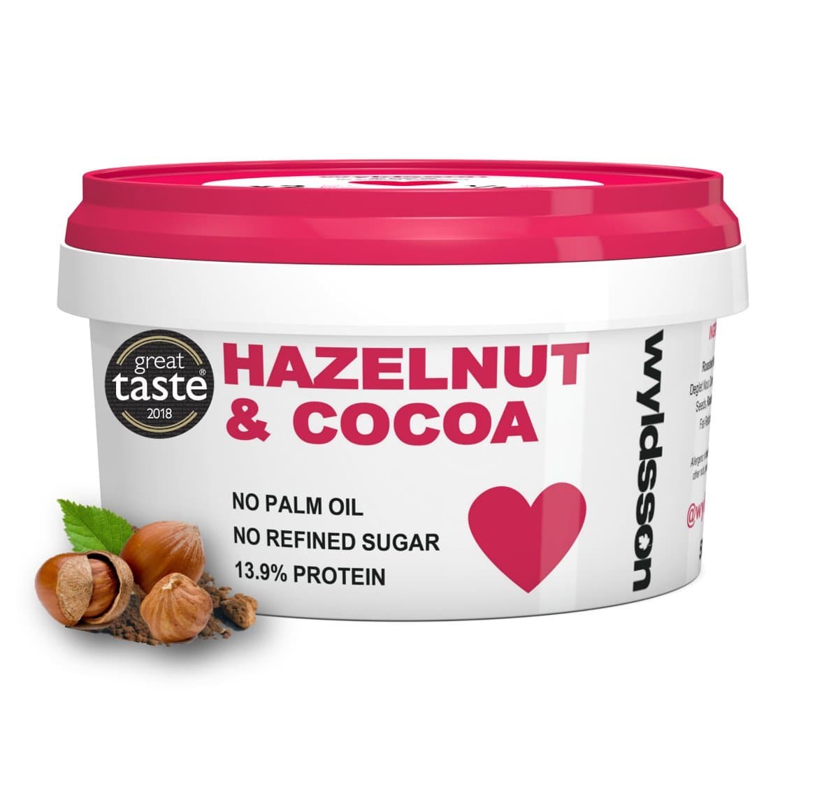 Hazelnut & Cocoa Nut Butter (500g) No Palm Oil, No Added Sugar, Dairy Free, Vegan, Chocolate Spread, Great Taste Award