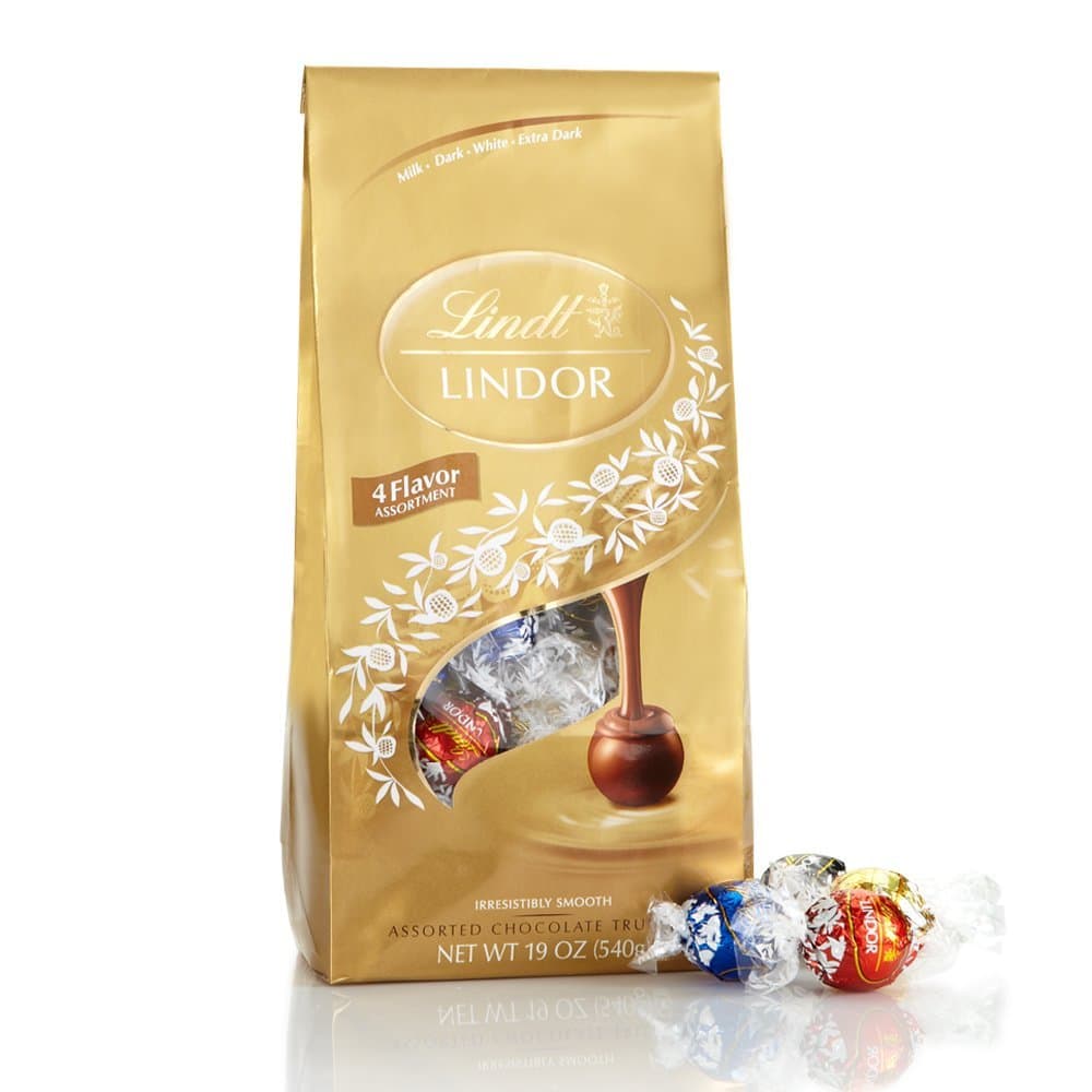 Lindor 4 Flavor Assorted Truffles 19 Oz Bag