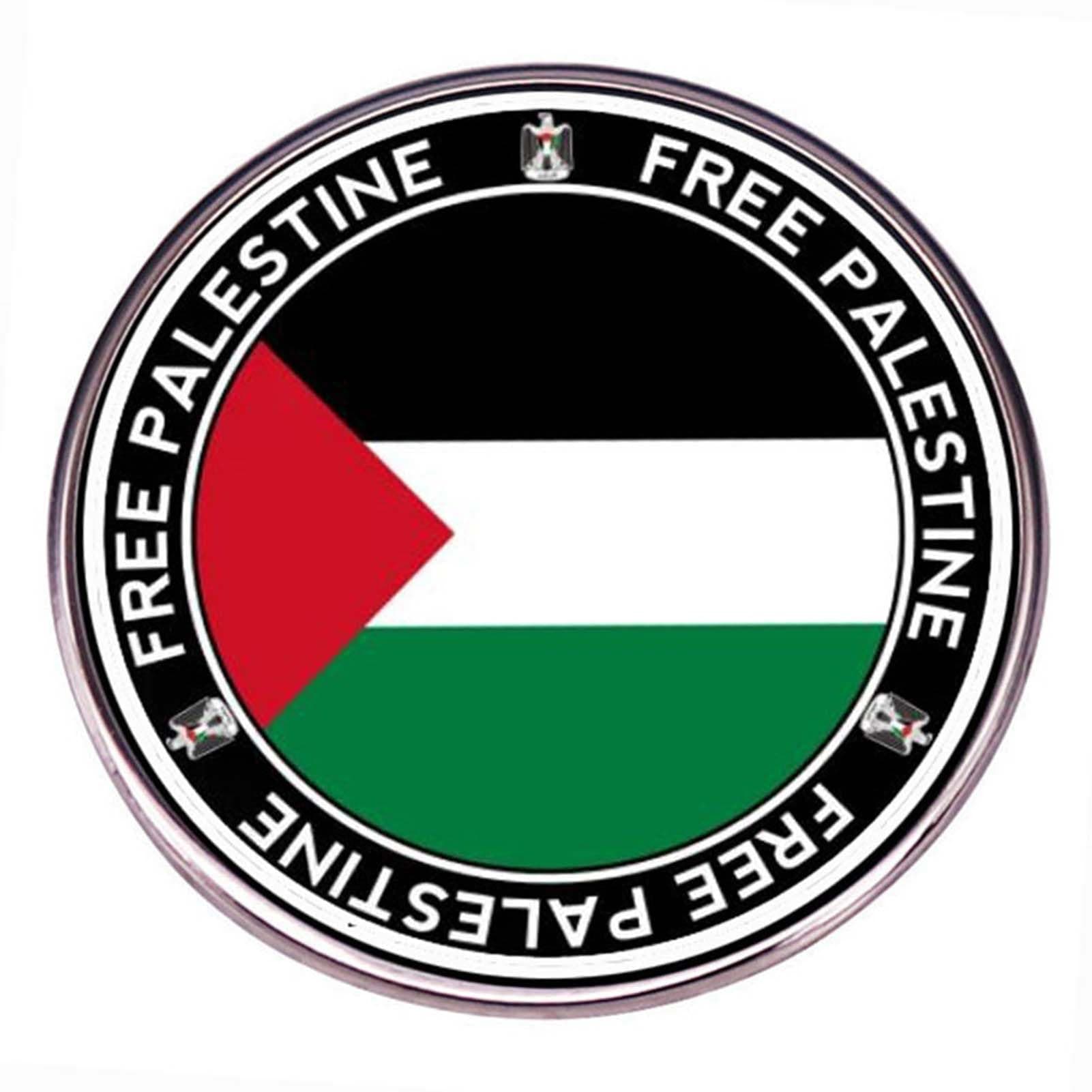 2 Free Palestine brooches, Palestinian flag pins, metal alloy badge accessories