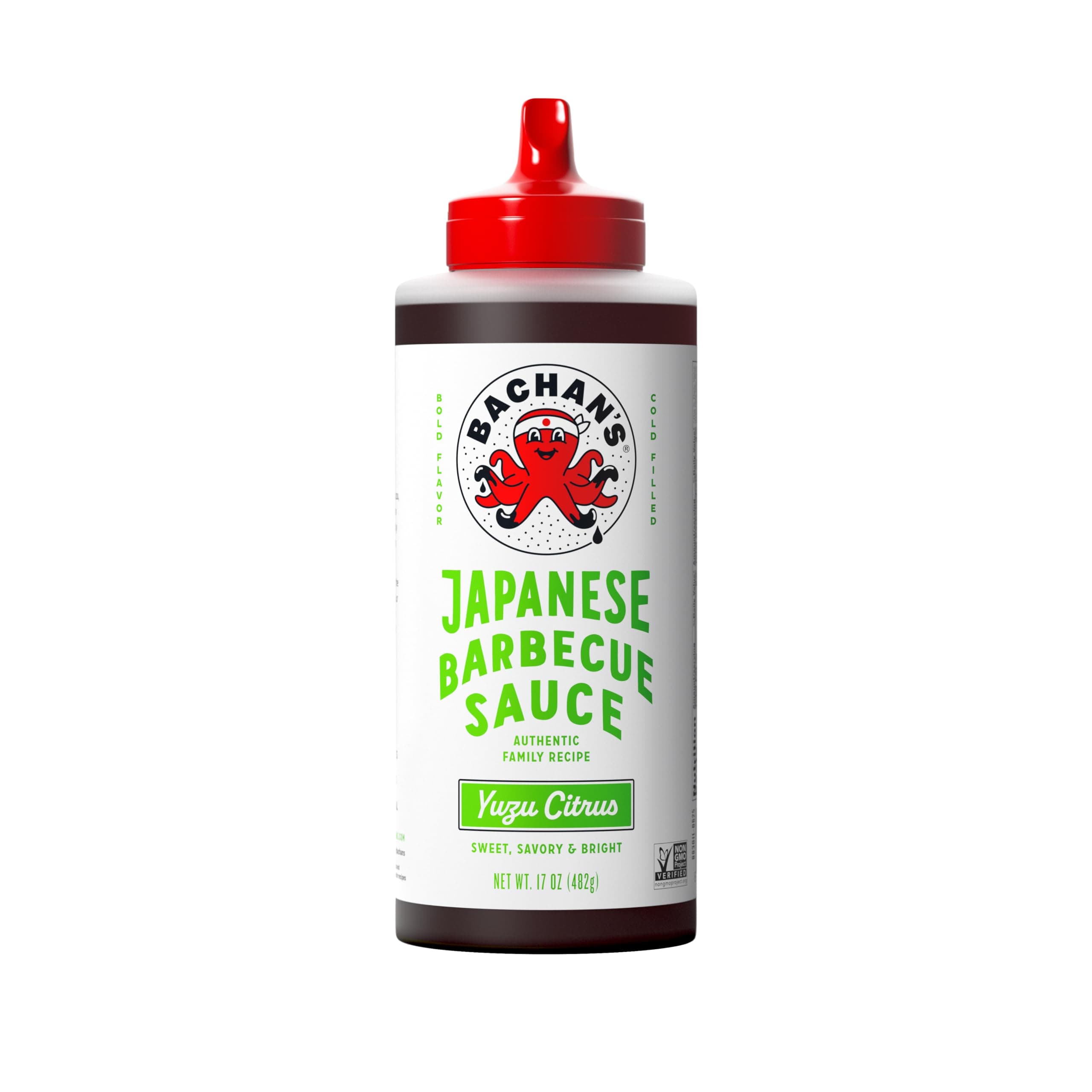 Bachan's - The Original Japanese Barbecue Sauce - Yuzu, 17 Ounces. Small Batch, Non GMO, No Preservatives, Vegan and BPA free. Condiment for Wings, Chicken, Beef, Pork, Seafood, Noodle Recipes, and More