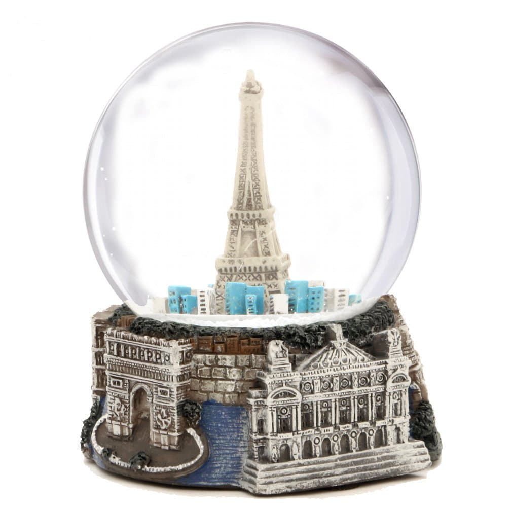 Paris Eiffel Tower Snow Globe Souvenir (3.5 Inches Tall), 65mm Glass Globes