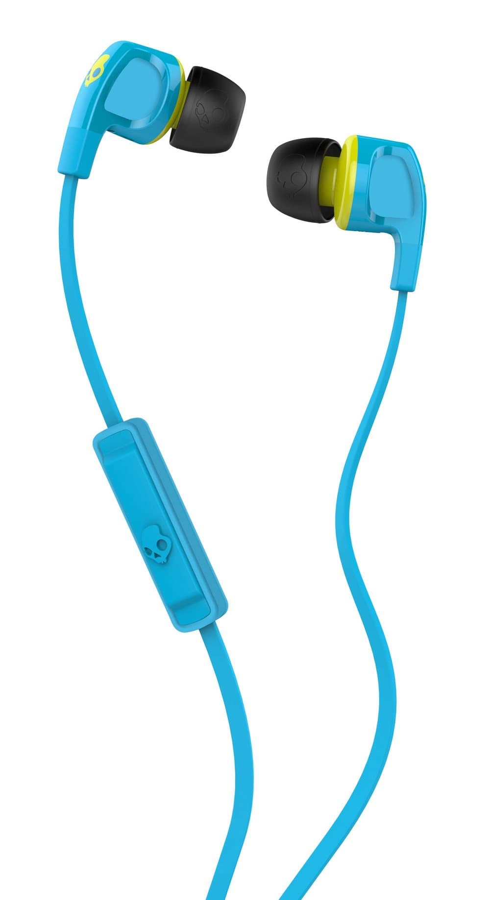 Skullcandy Smokin' Buds 2 In-Ear Audio Earbud Headphones with In-Line Microphone - Hot Blue/Hot Lime