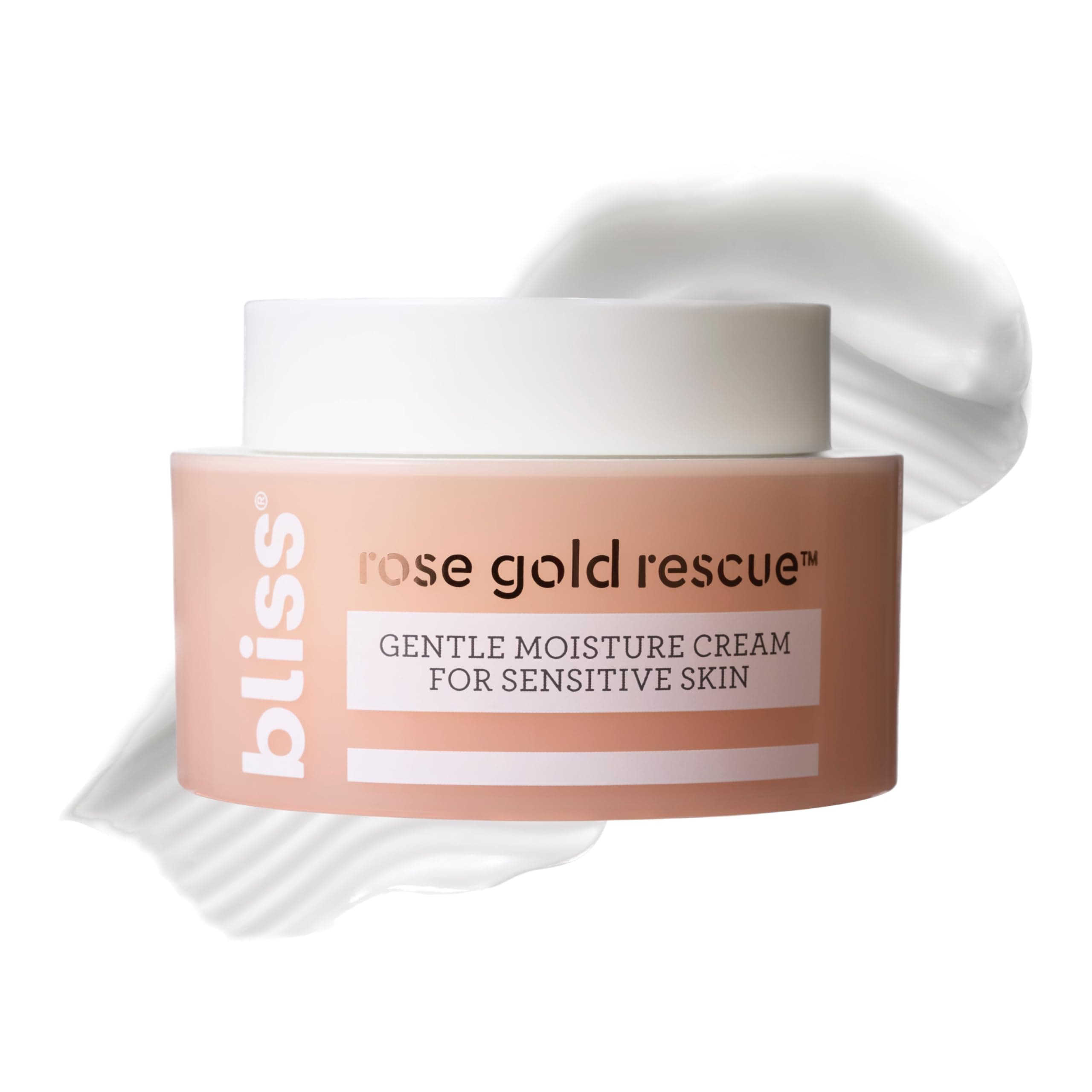 Rose Gold Rescue Moisturizer, Gentle Face Cream with Soothing Rose Flower Water & Nourishing Colloidal Gold for Sensitive Skin, Fragrance-Free & Cruelty-Free, 1.5 oz