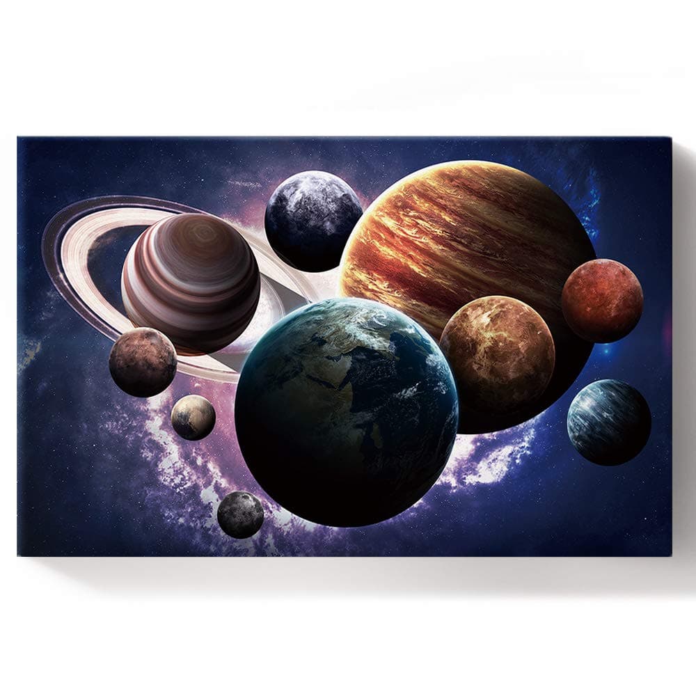 Roses Garden Paint by Numbers for Adults Kids Beginner Acrylic Paints DIY Oil Painting Paint by Numbers Kits Framed Canvas for Wall Decor 16 x 20 inch - Astronomy Outer Space Planets